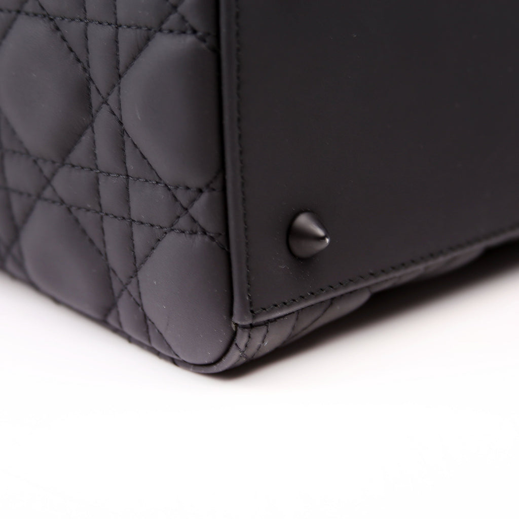 Lady Dior Medium Ultra Matte Black