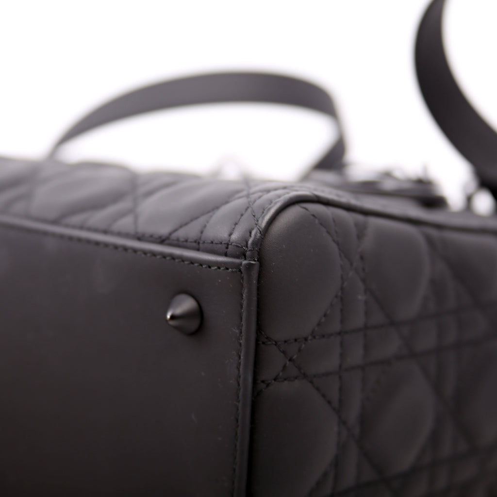Lady Dior Medium Ultra Matte Black