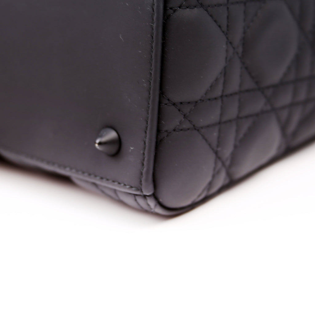 Lady Dior Medium Ultra Matte Black