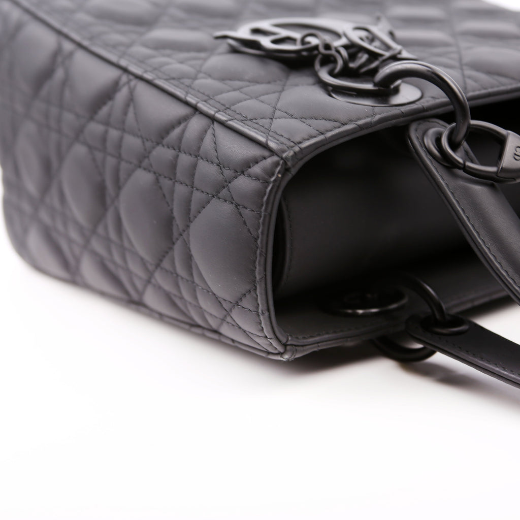 Lady Dior Medium Ultra Matte Black