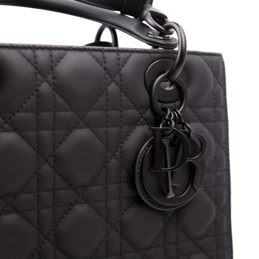 Lady Dior Medium Ultra Matte Black