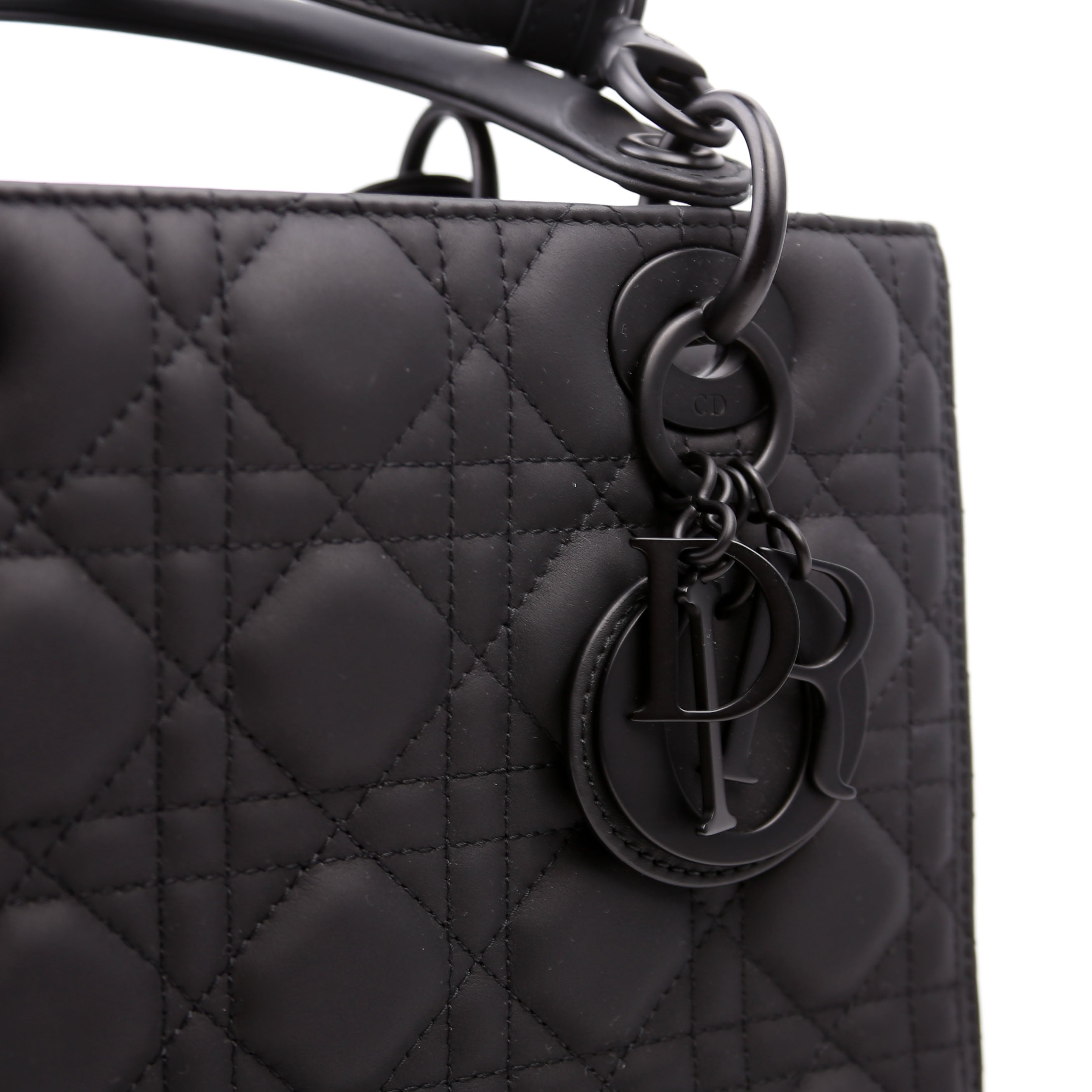 Lady Dior Medium Ultra Matte Black
