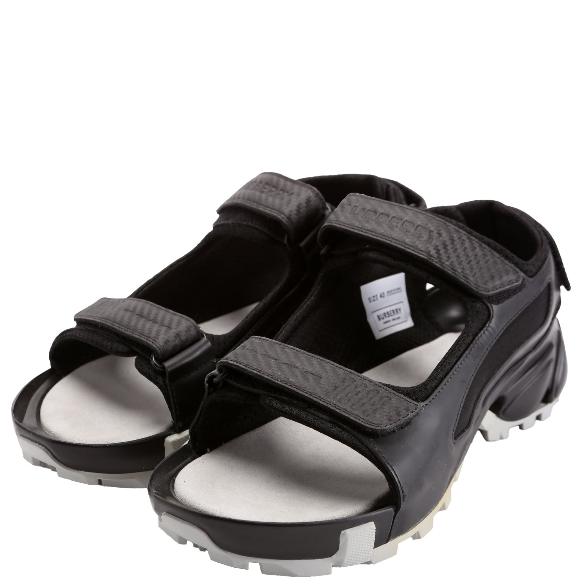 Velcro Rubber Dad Sandals Size 40 Black