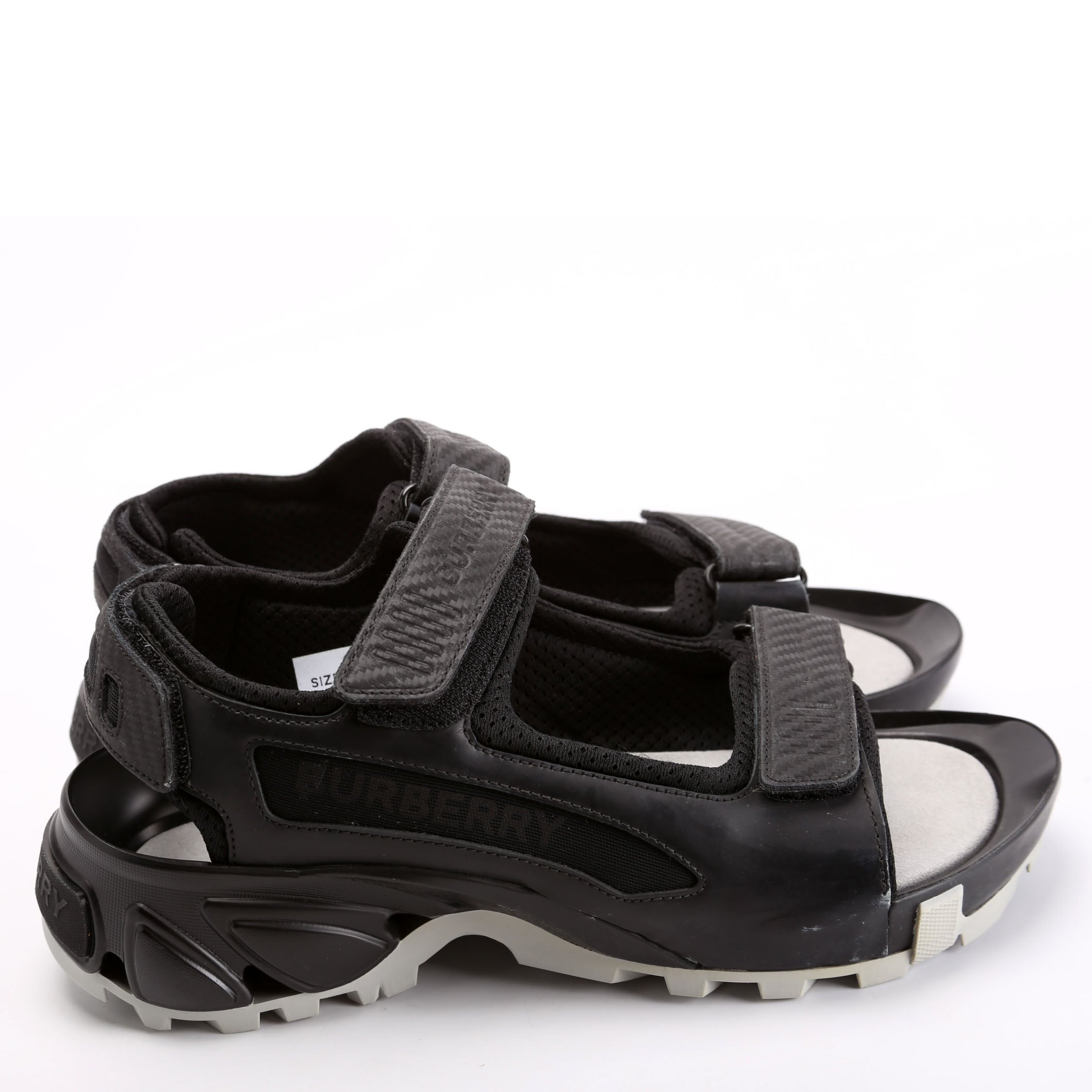 Velcro Rubber Dad Sandals Size 40 Black