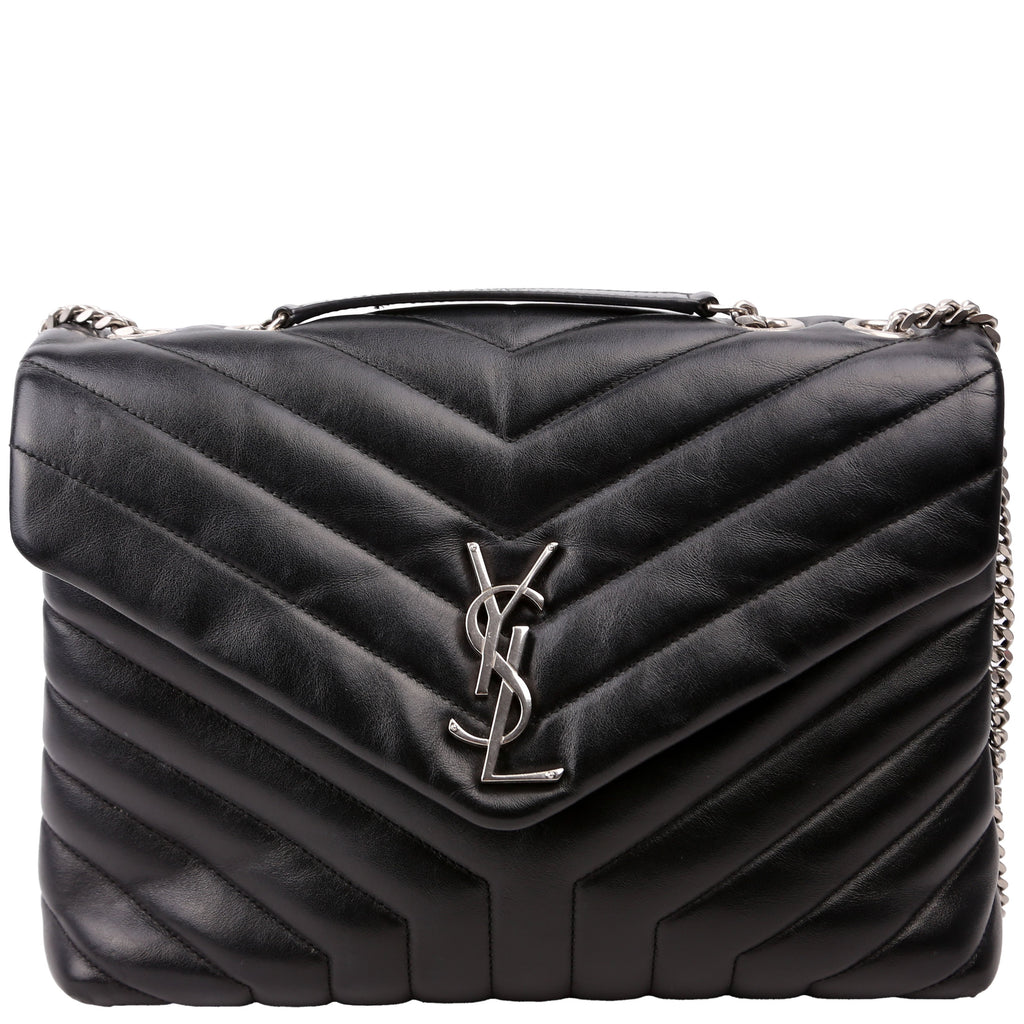 SAINT LAURENT Loulou Satchel Medium Black 487216