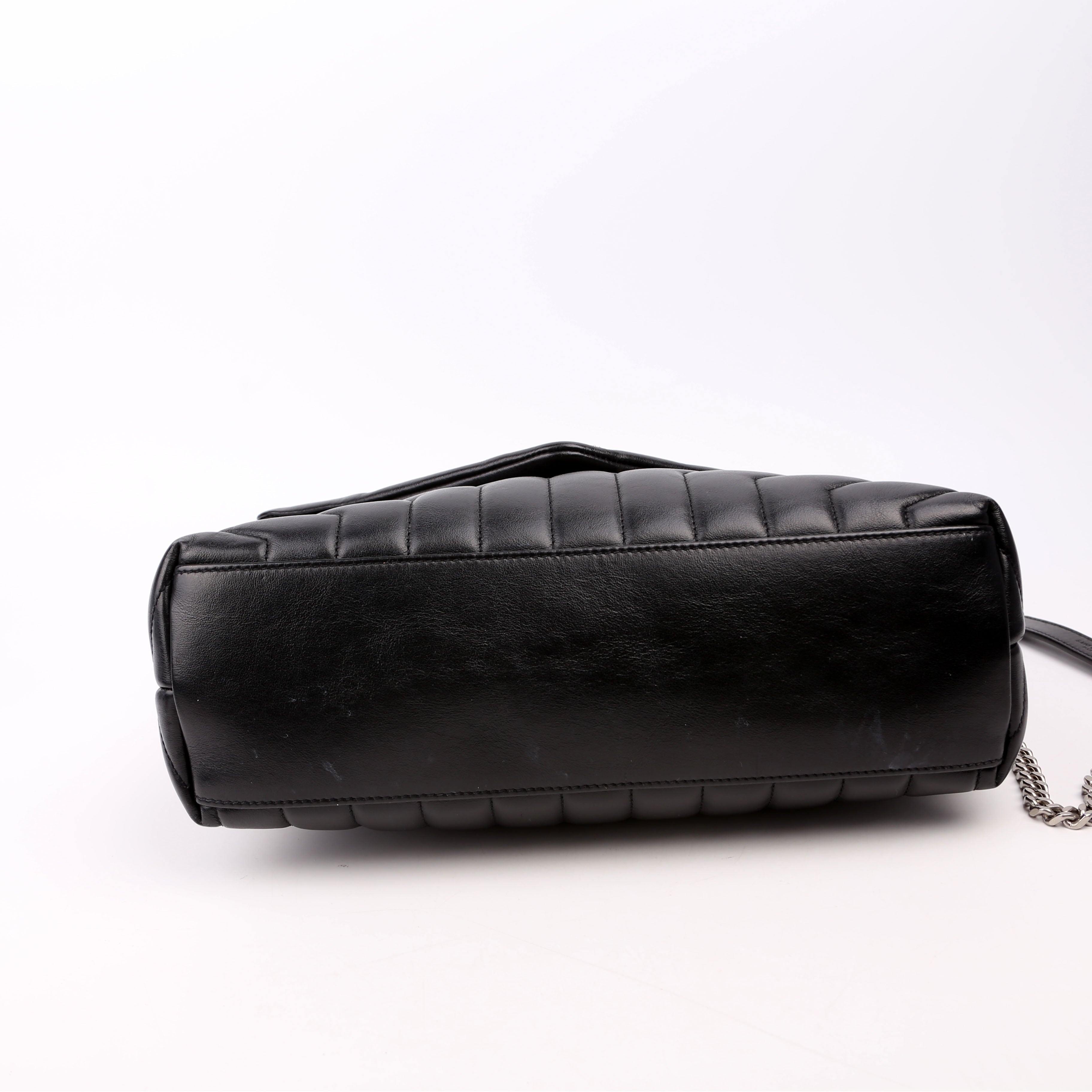 SAINT LAURENT Loulou Satchel Medium Black 487216