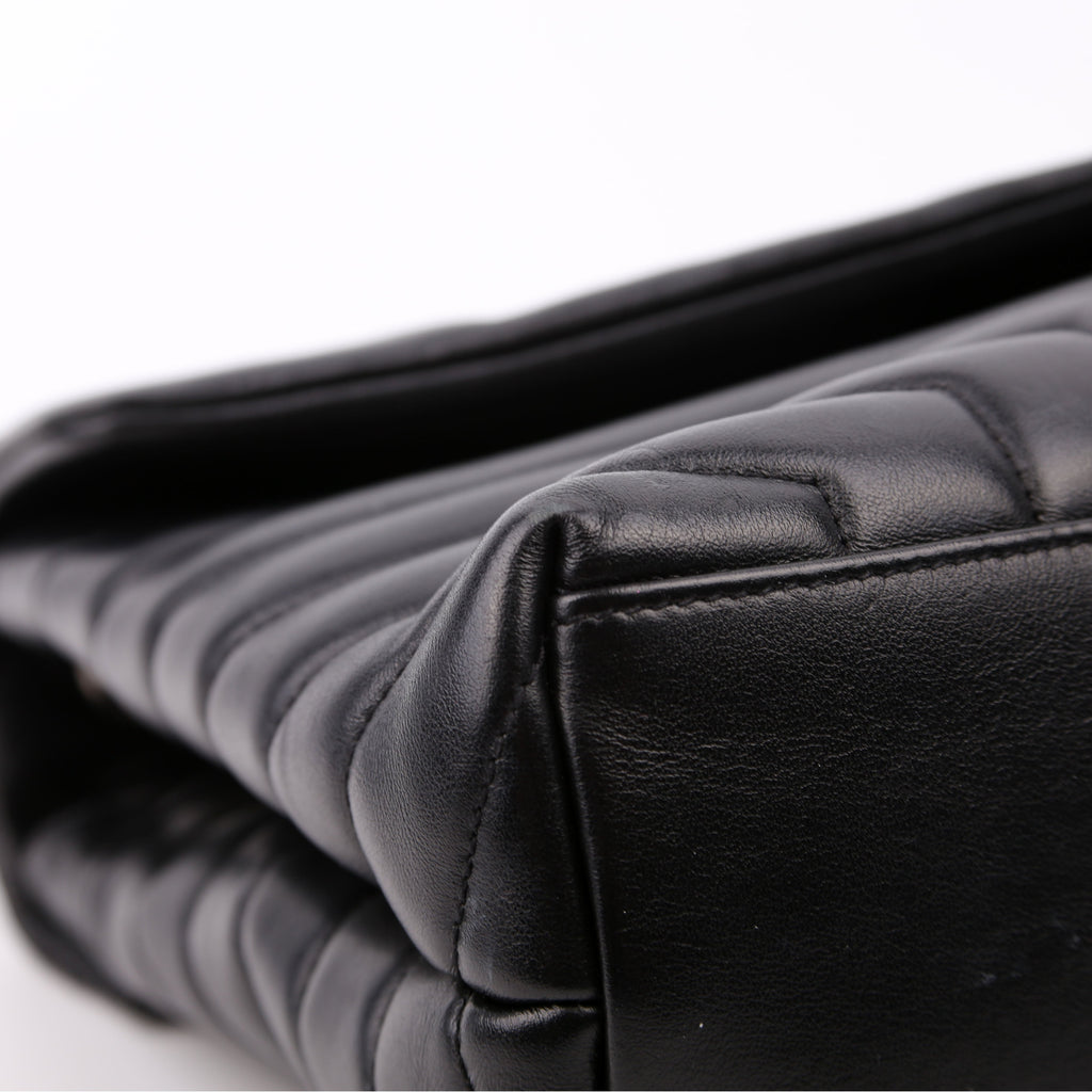 SAINT LAURENT Loulou Satchel Medium Black 487216