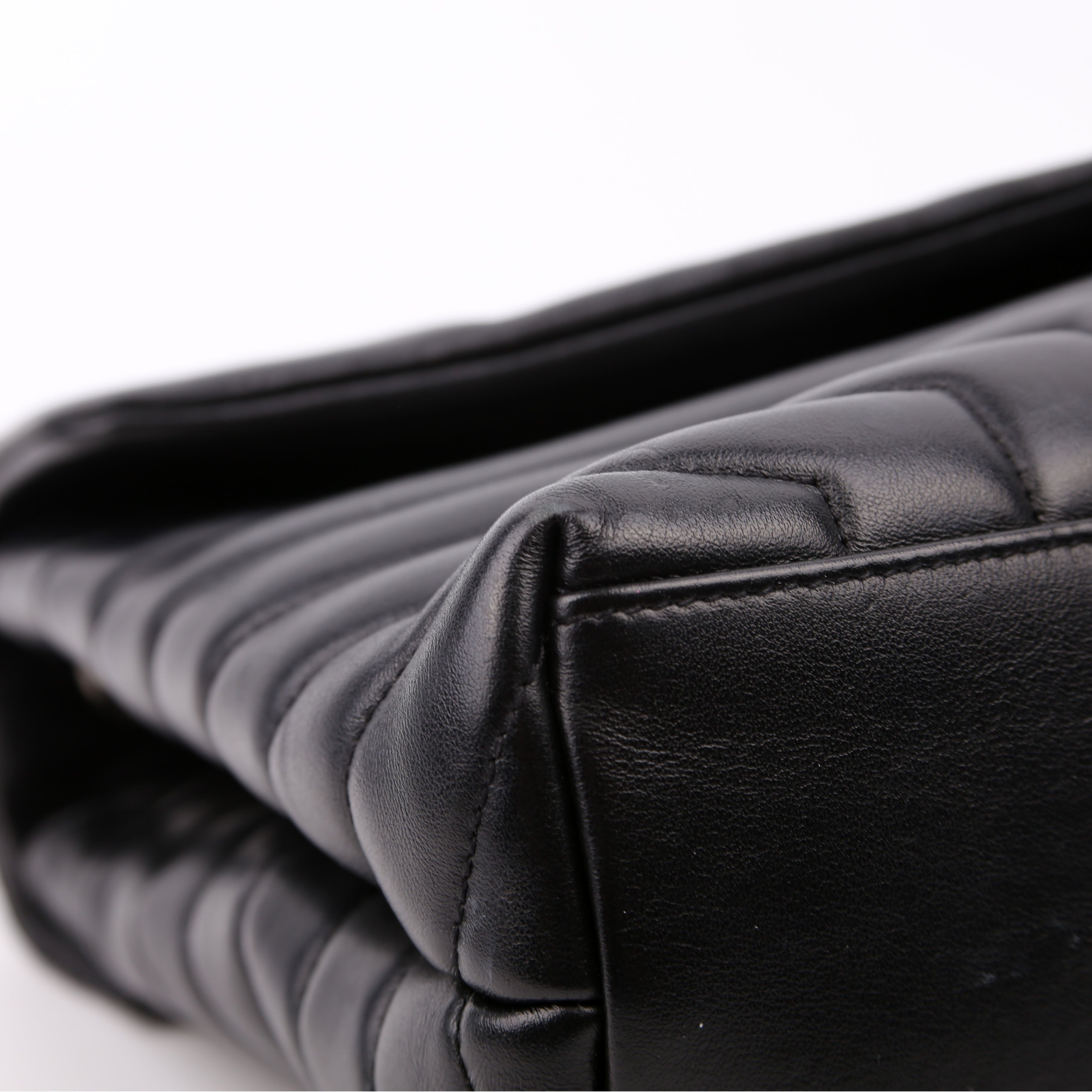 SAINT LAURENT Loulou Satchel Medium Black 487216