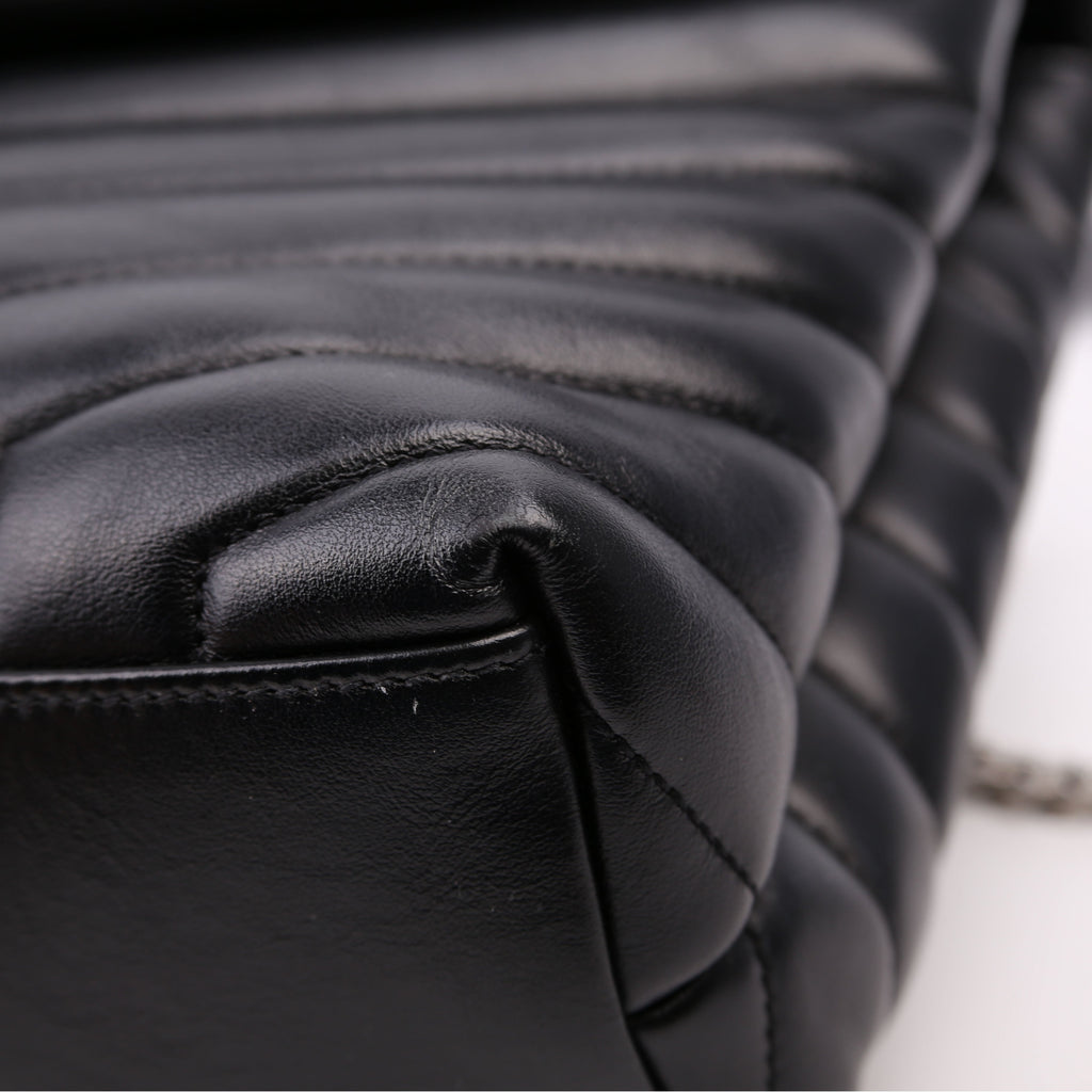 SAINT LAURENT Loulou Satchel Medium Black 487216