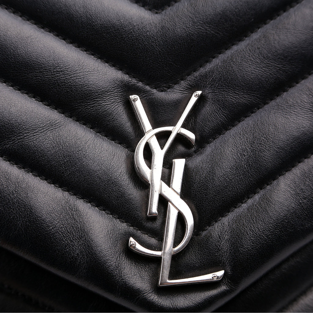 SAINT LAURENT Loulou Satchel Medium Black 487216