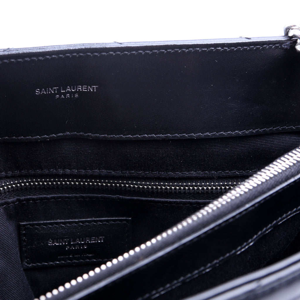 SAINT LAURENT Loulou Satchel Medium Black 487216