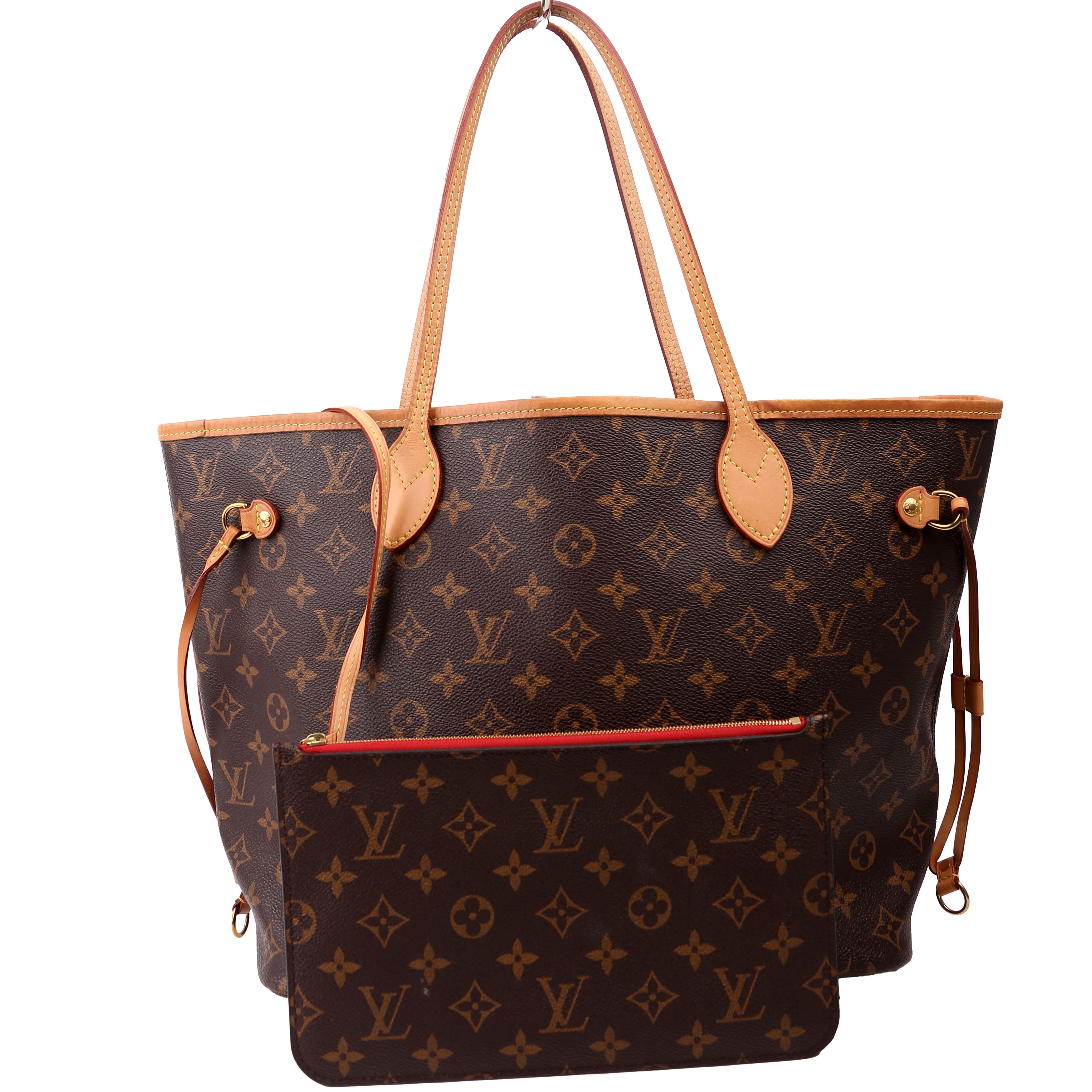 Neverfull with Wallet MM Monogram Red
