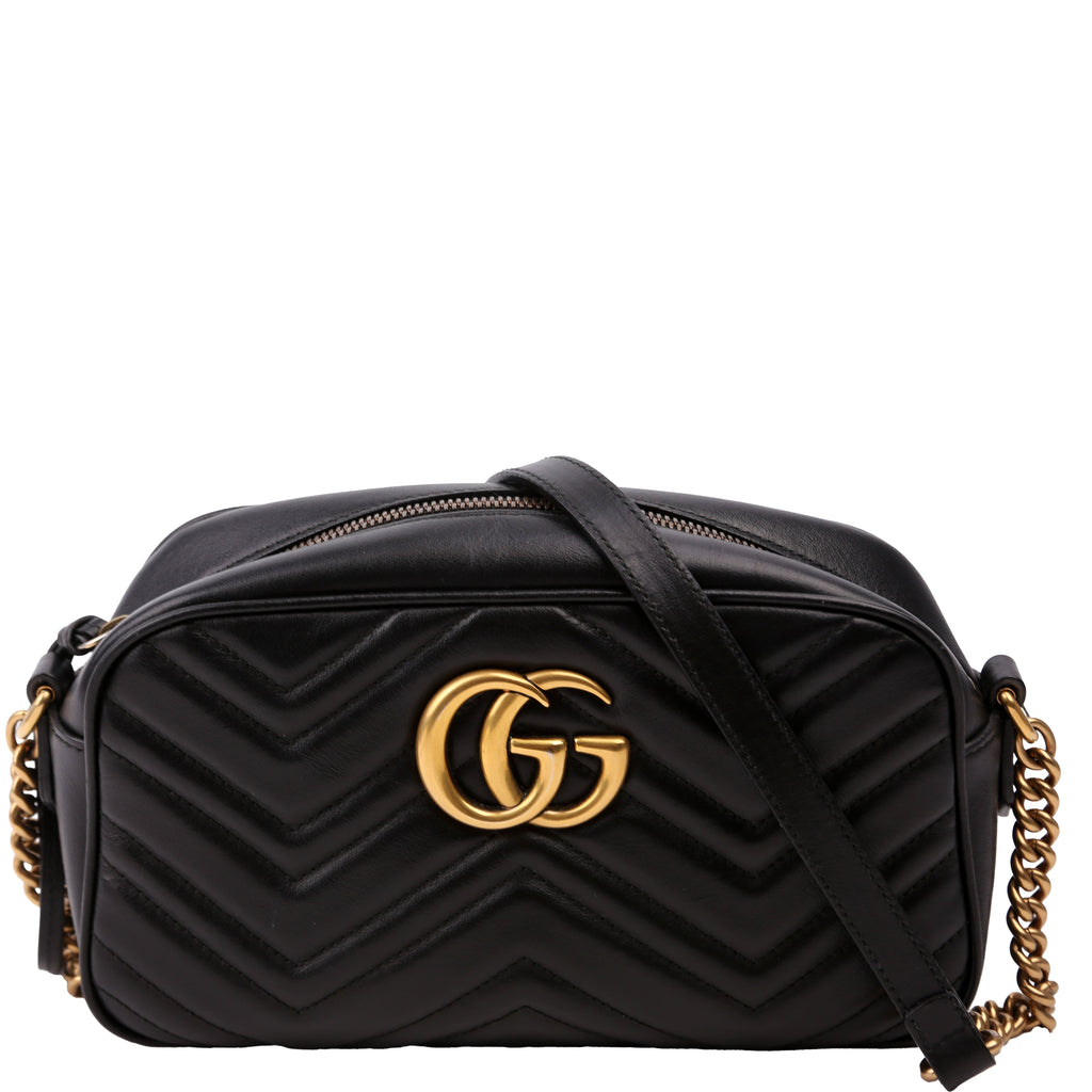 447632 Marmont Small Leather Camera Black
