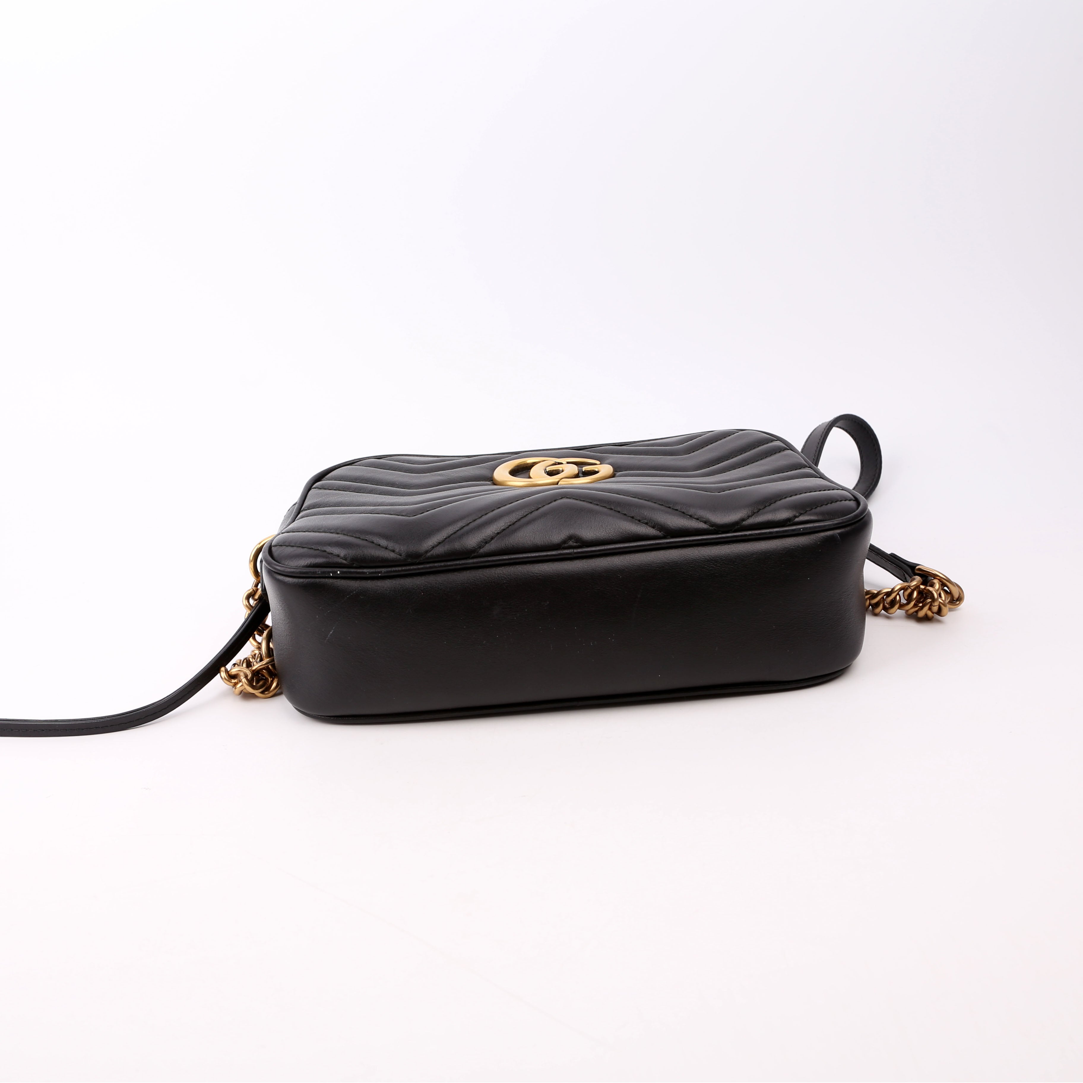 447632 Marmont Small Leather Camera Black