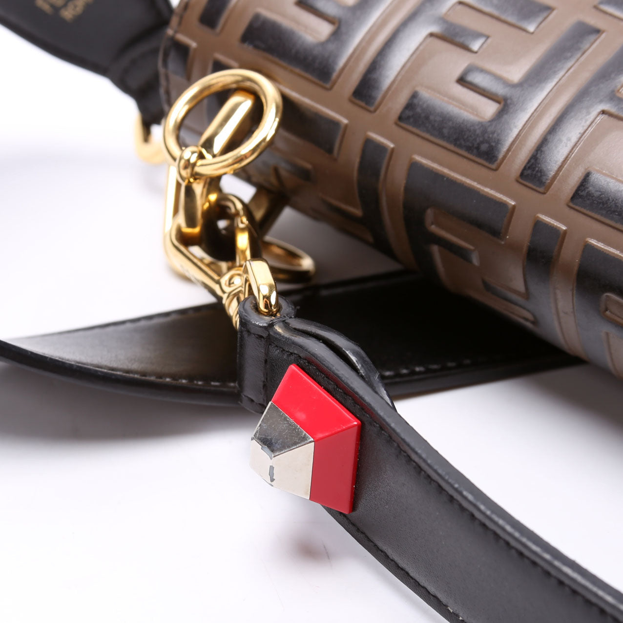 8BT283 Kan I FF Leather Shoulder Bag