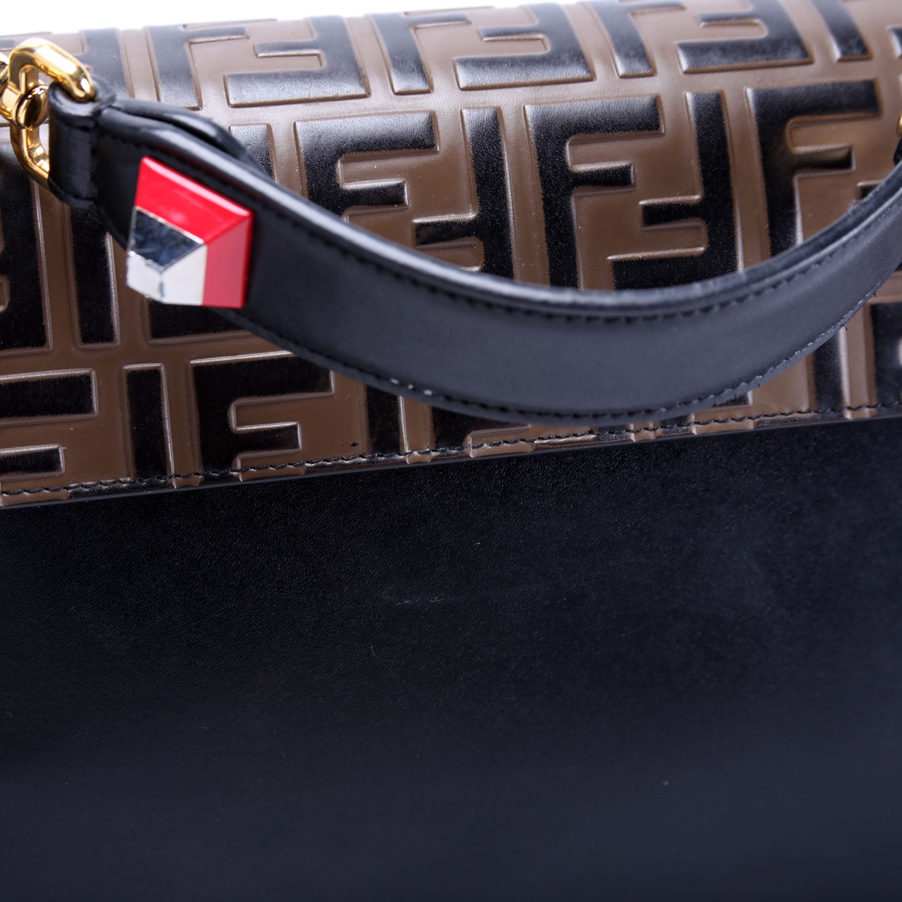 8BT283 Kan I FF Leather Shoulder Bag