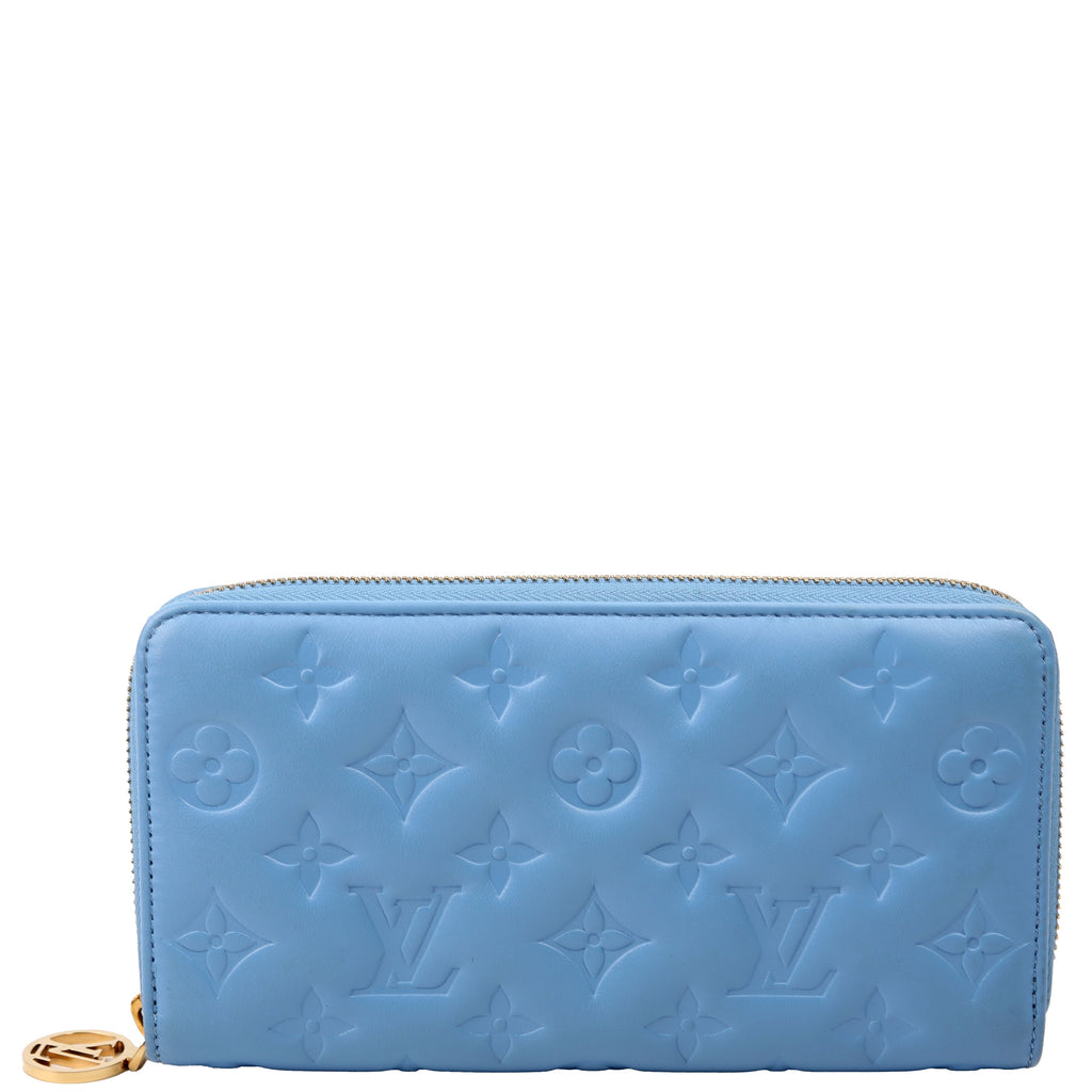 Coussin Zippy Wallet Lambskin Blue