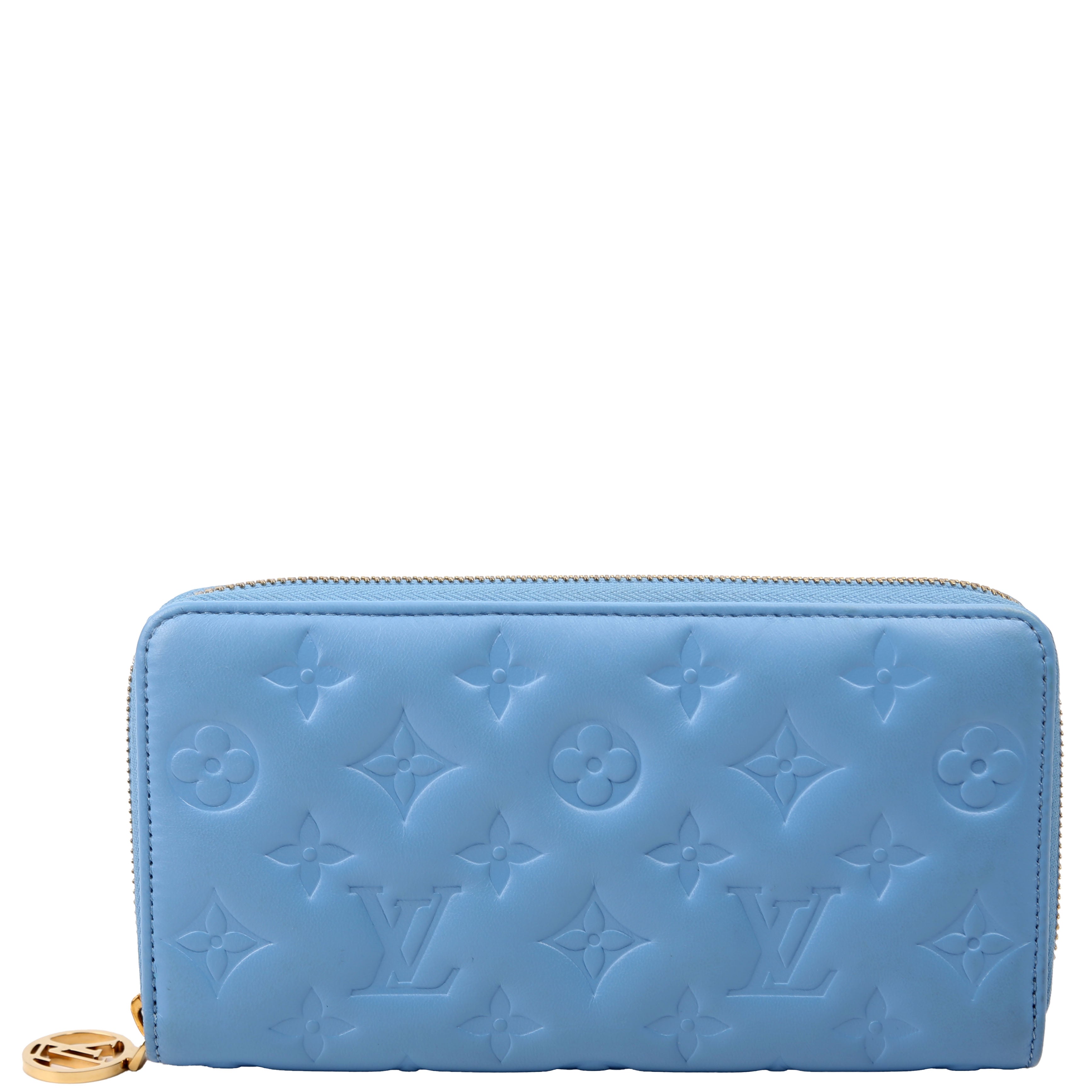 Coussin Zippy Wallet Lambskin Blue