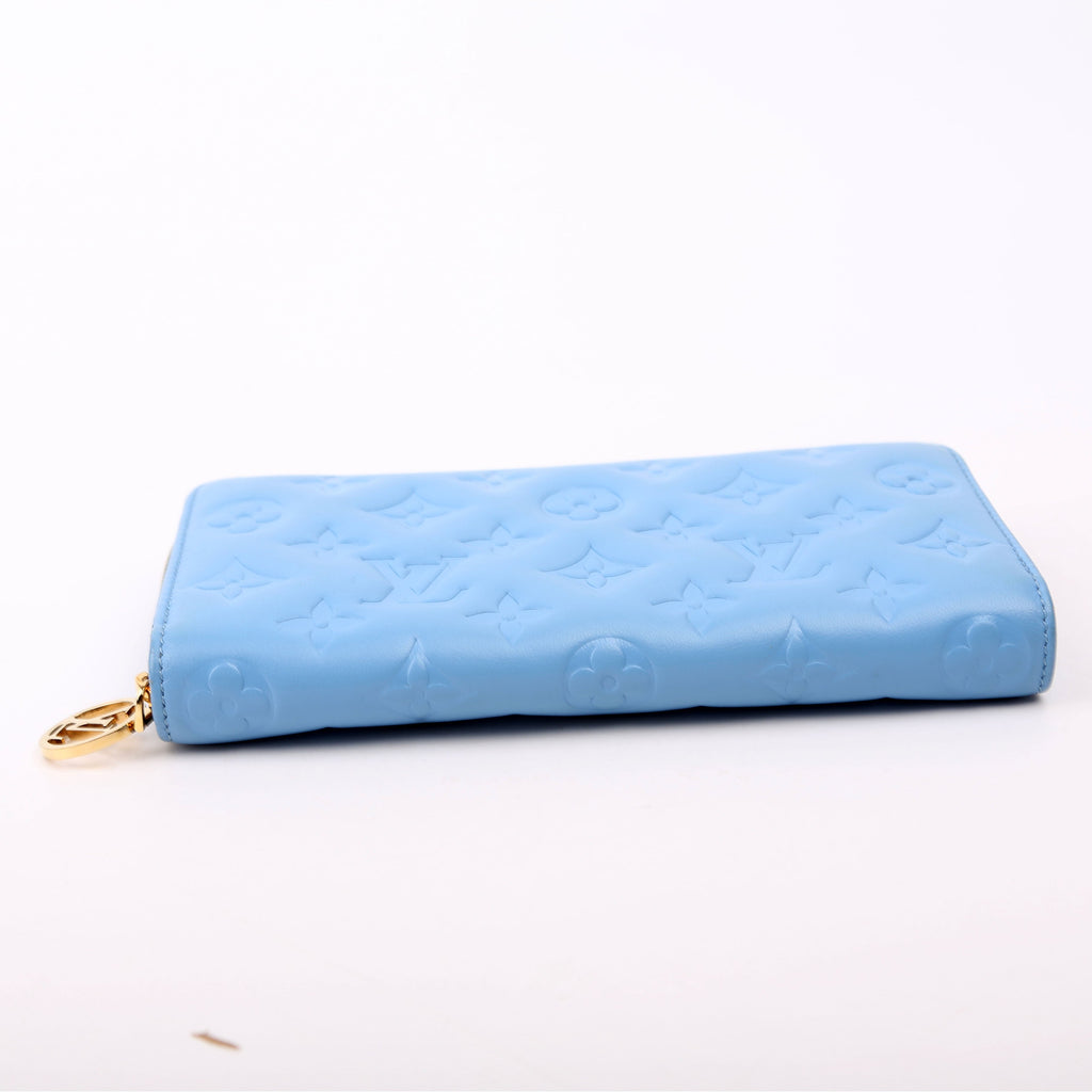 Coussin Zippy Wallet Lambskin Blue
