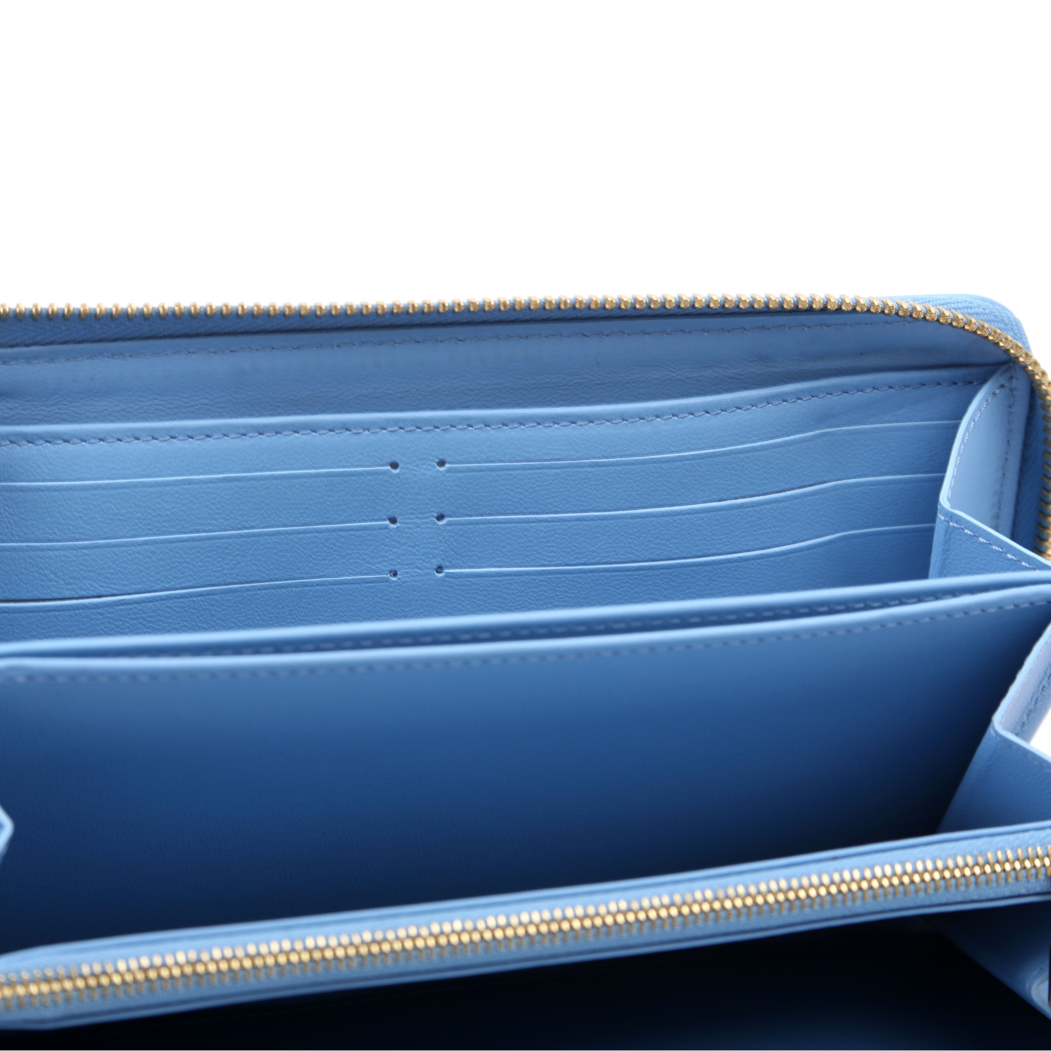 Coussin Zippy Wallet Lambskin Blue