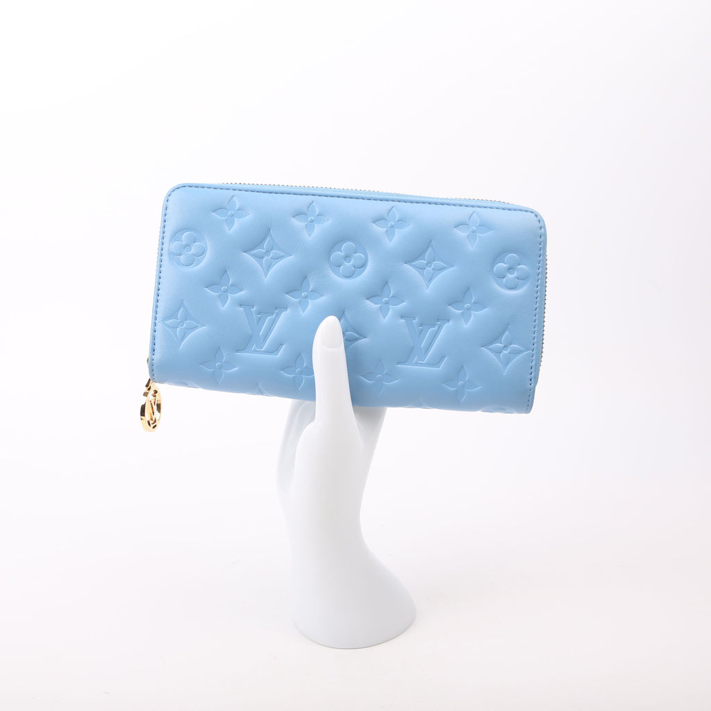 Coussin Zippy Wallet Lambskin Blue