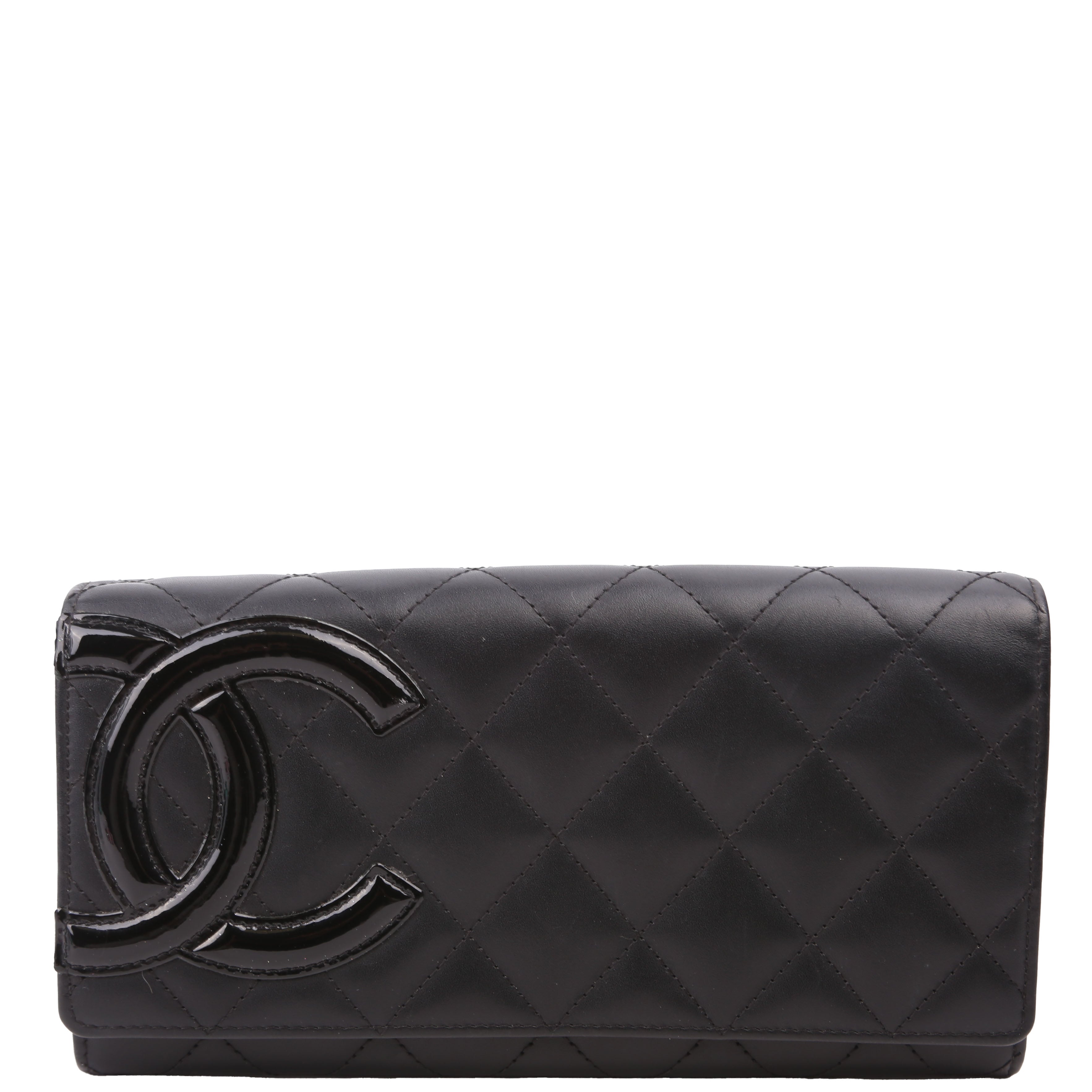 Cambon Ligne Long Flap Wallet Black