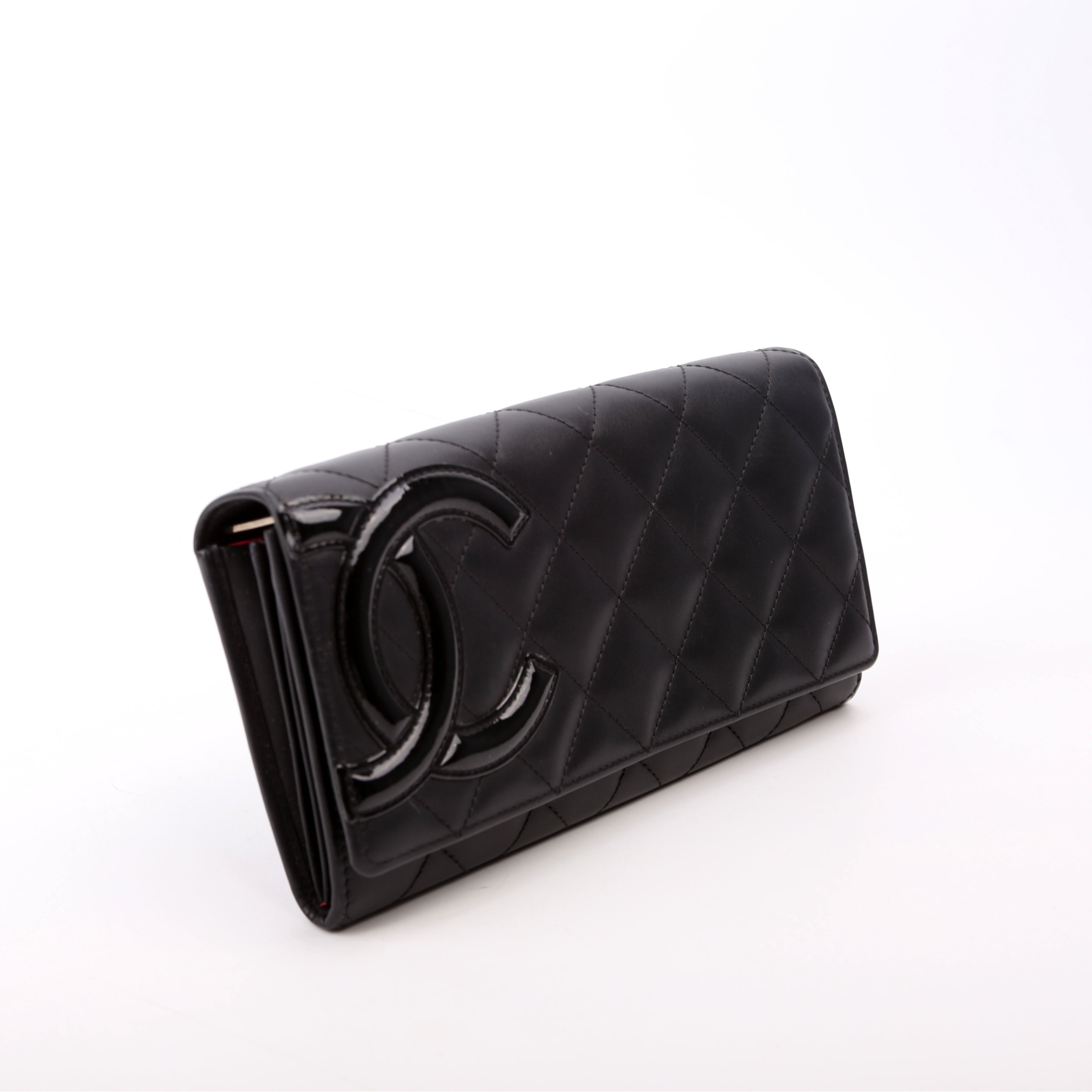 Cambon Ligne Long Flap Wallet Black