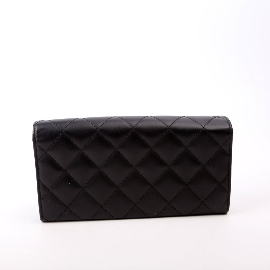Cambon Ligne Long Flap Wallet Black