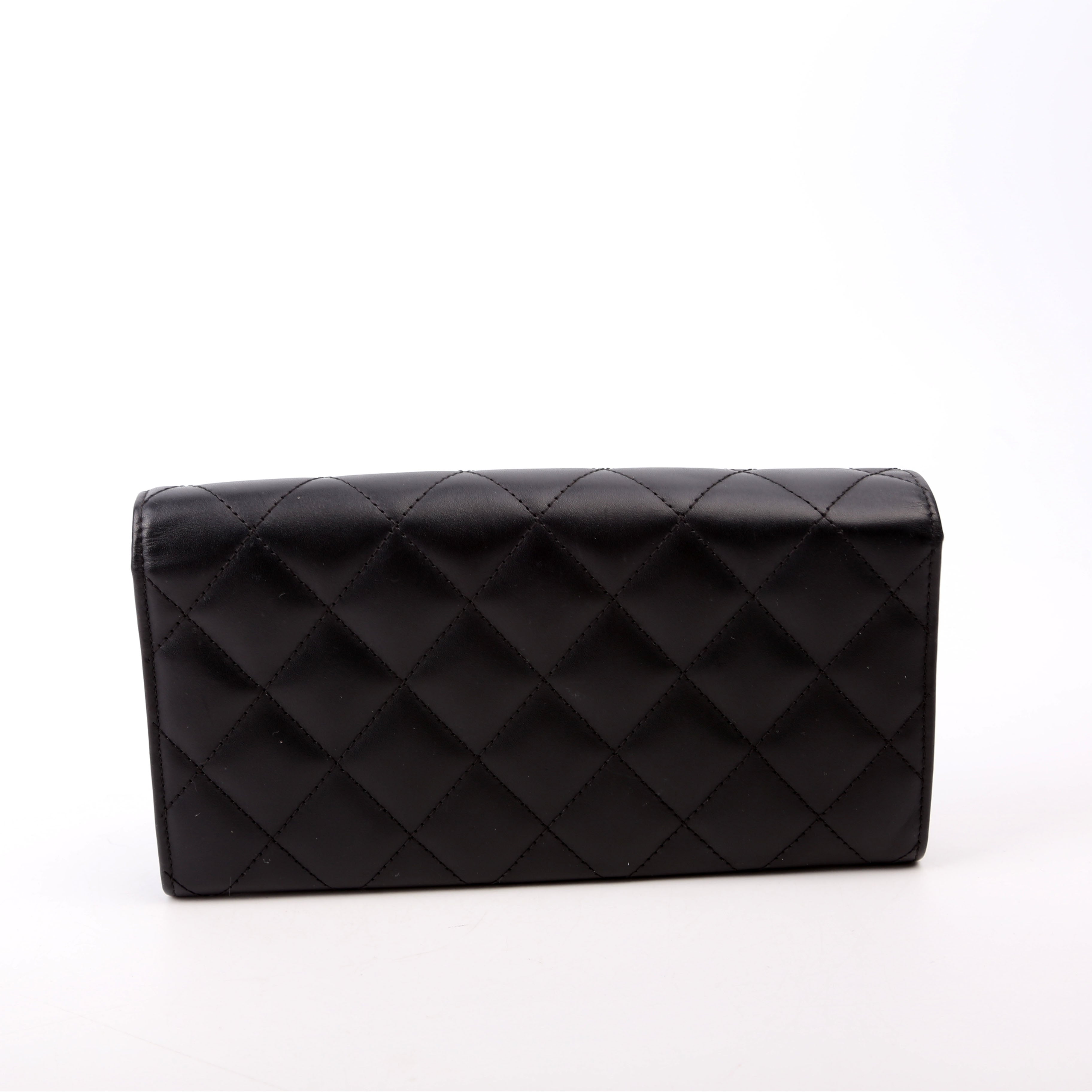 Cambon Ligne Long Flap Wallet Black
