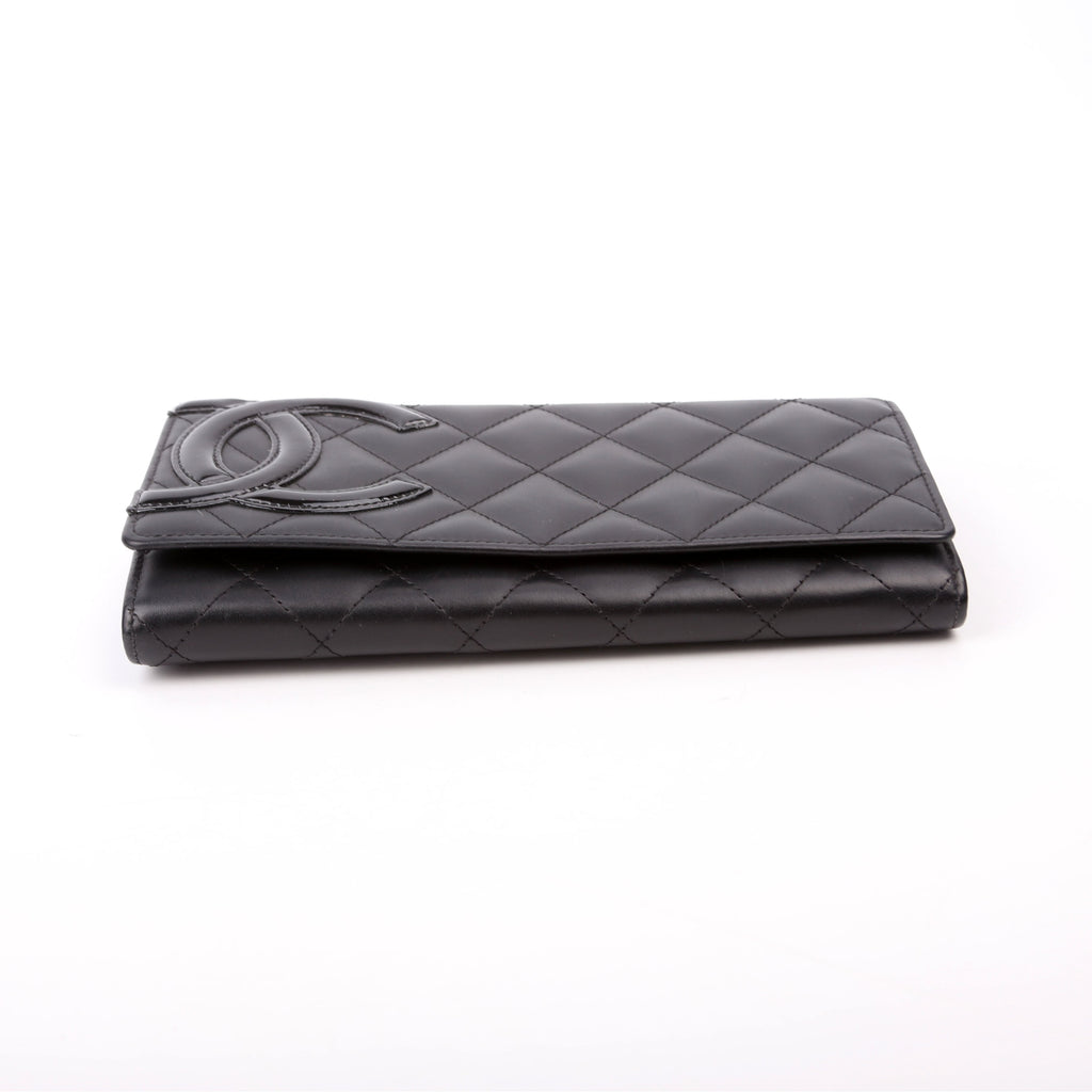 Cambon Ligne Long Flap Wallet Black