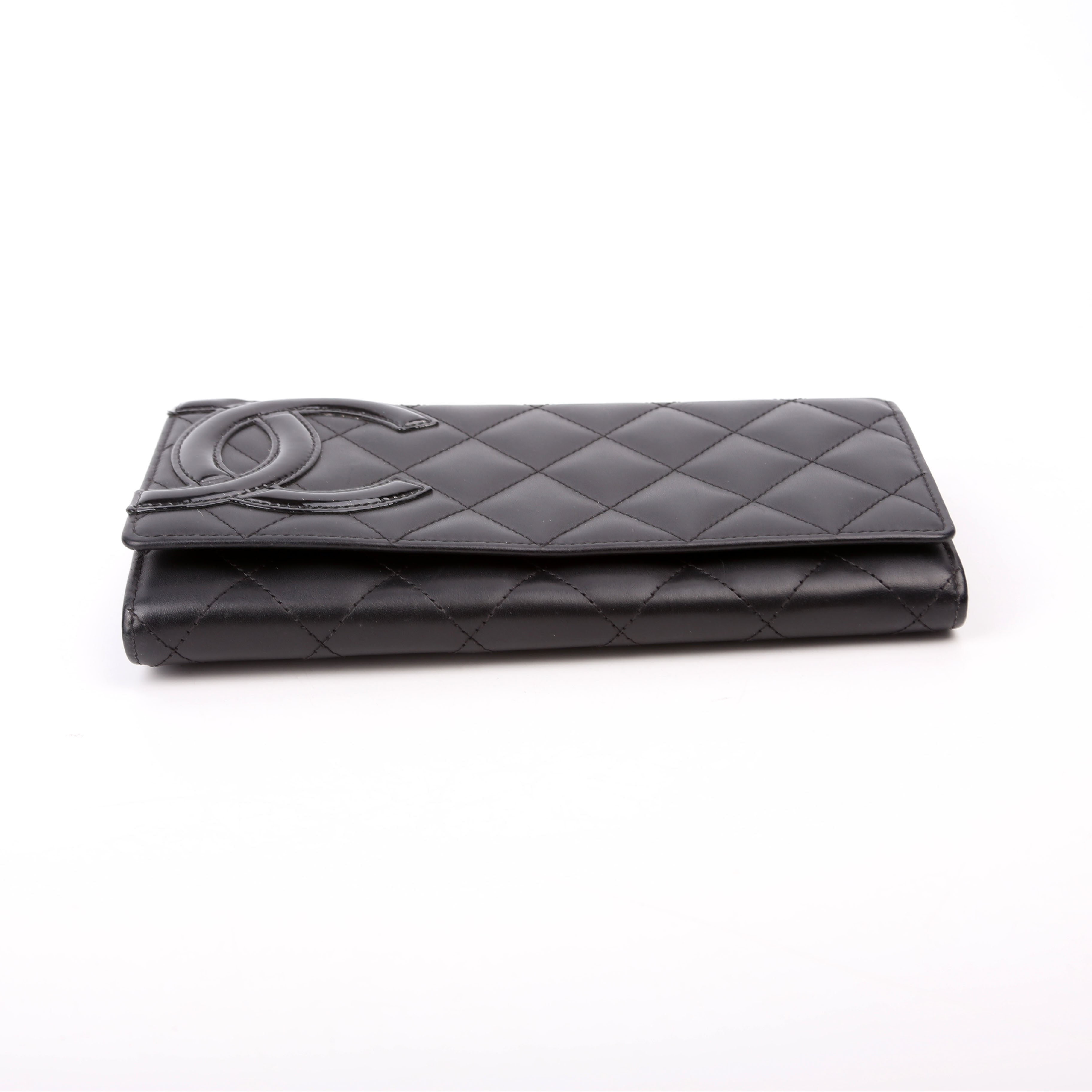 Cambon Ligne Long Flap Wallet Black