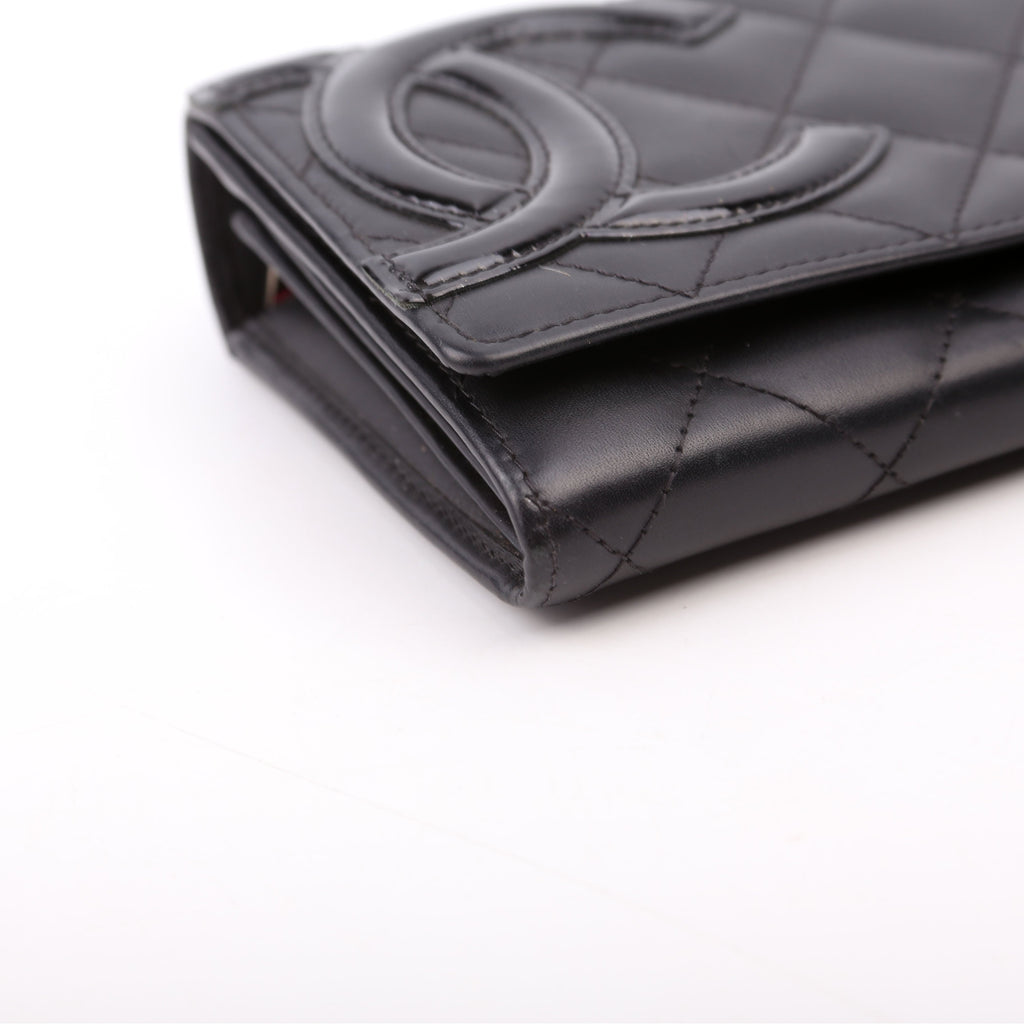 Cambon Ligne Long Flap Wallet Black