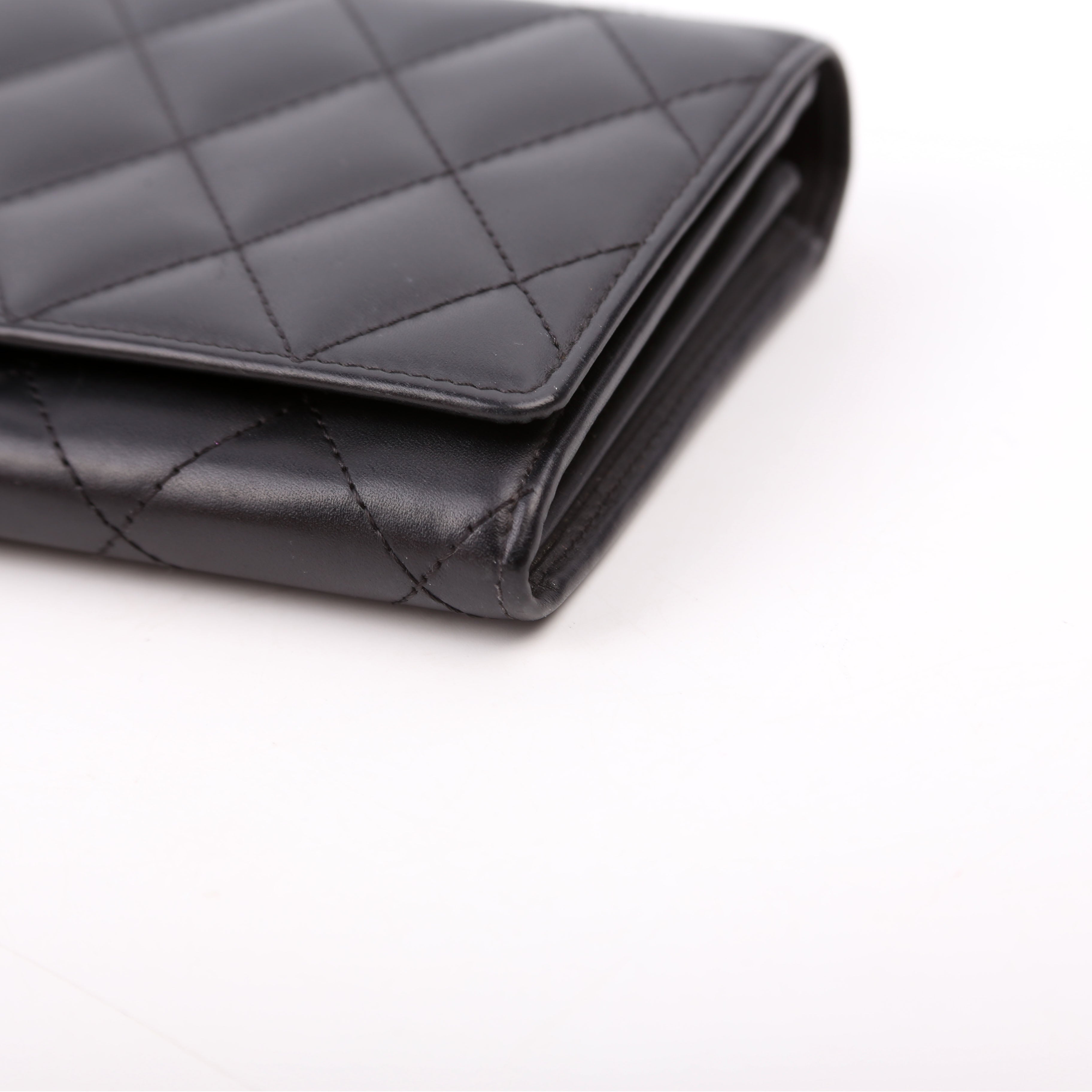 Cambon Ligne Long Flap Wallet Black