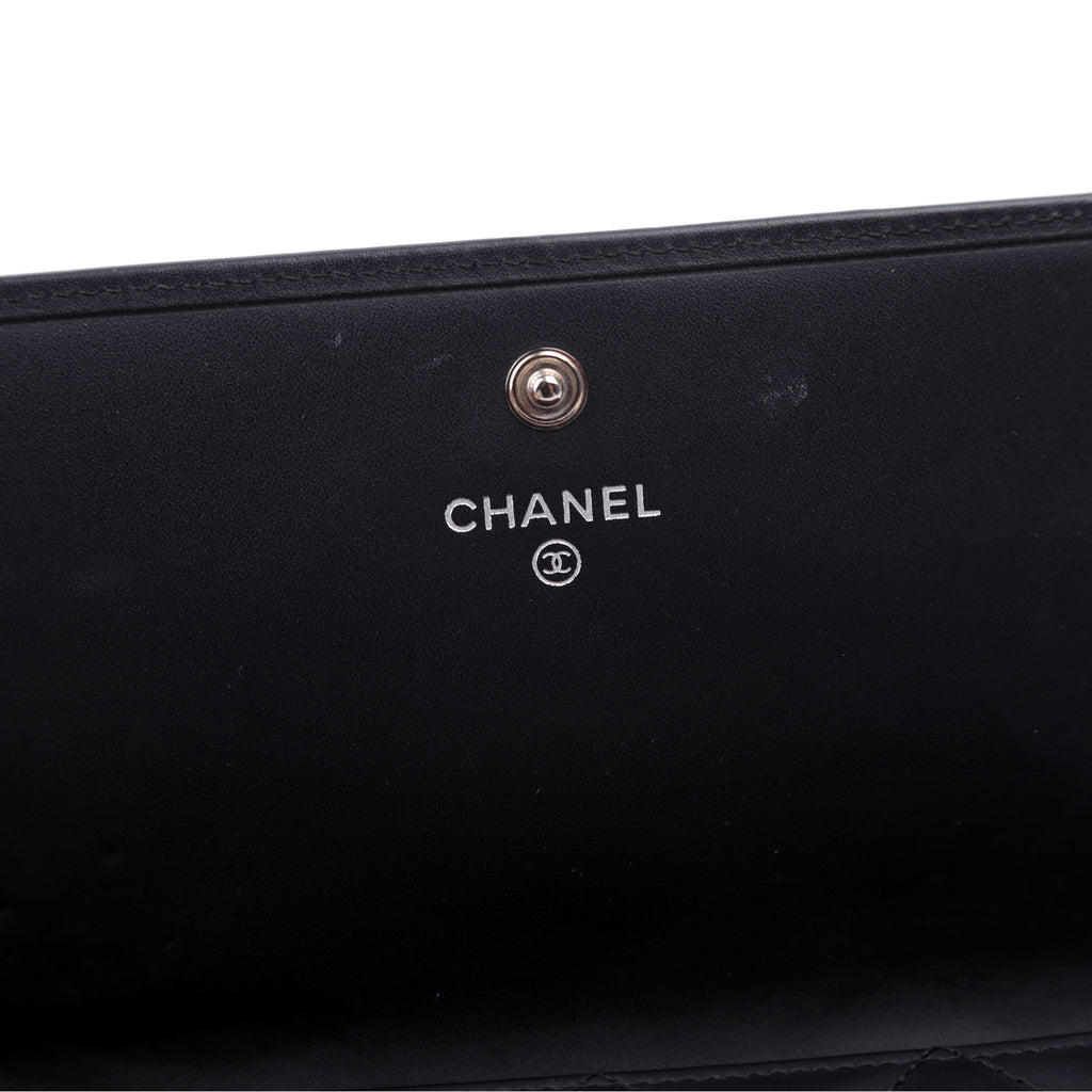 Cambon Ligne Long Flap Wallet Black