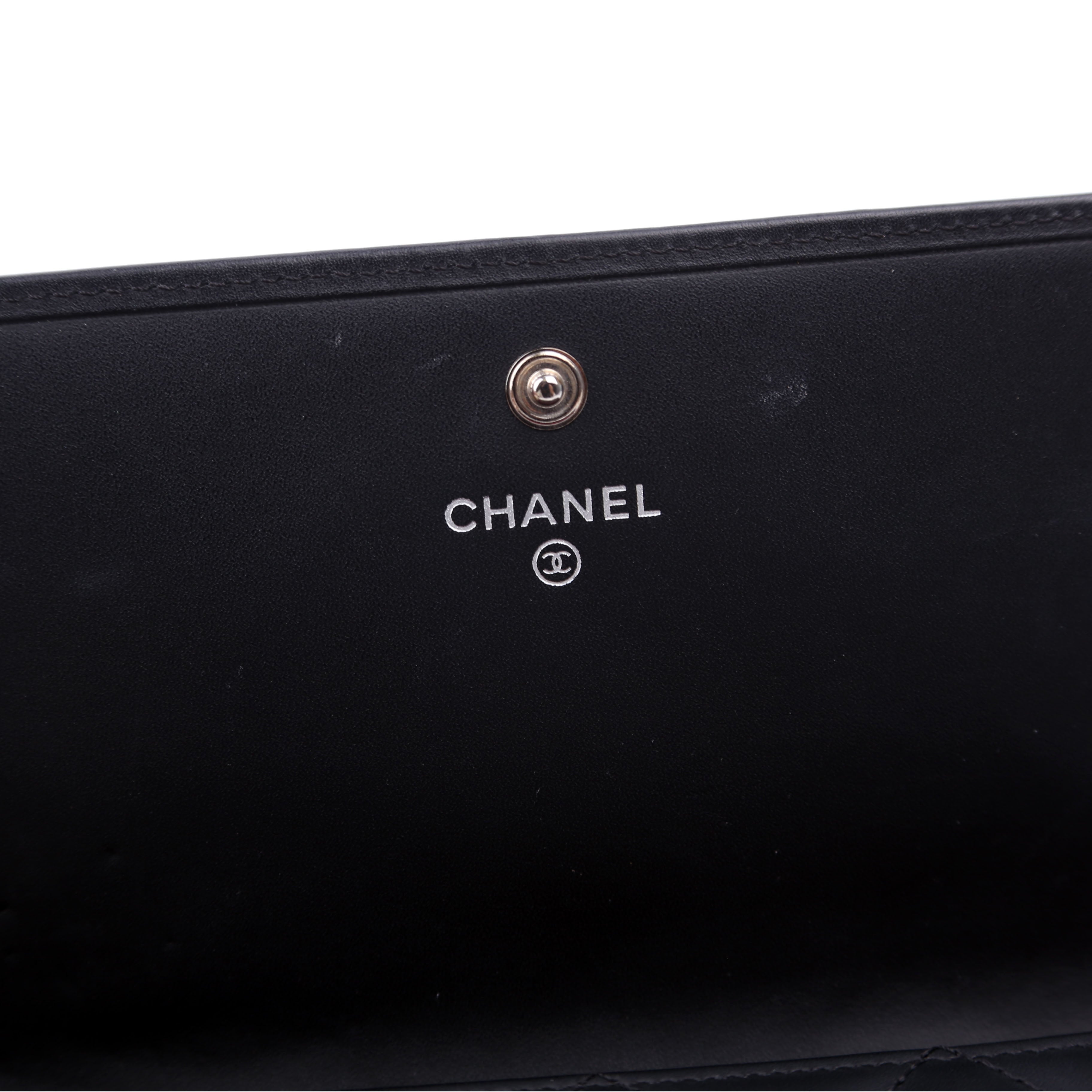 Cambon Ligne Long Flap Wallet Black