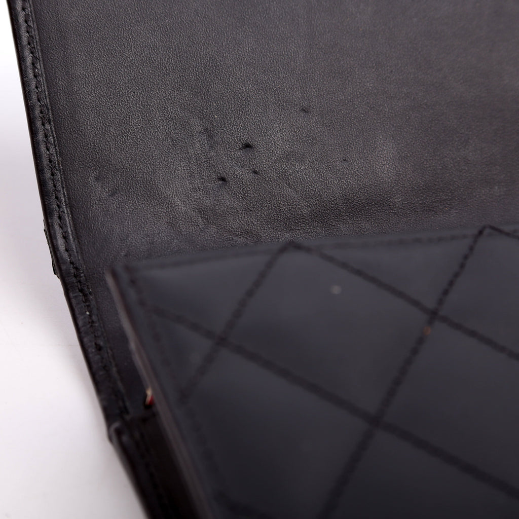 Cambon Ligne Long Flap Wallet Black