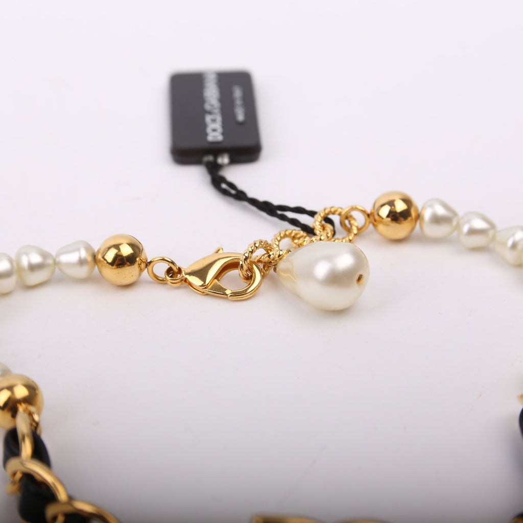 Collana Choker Faux Pearl Necklace