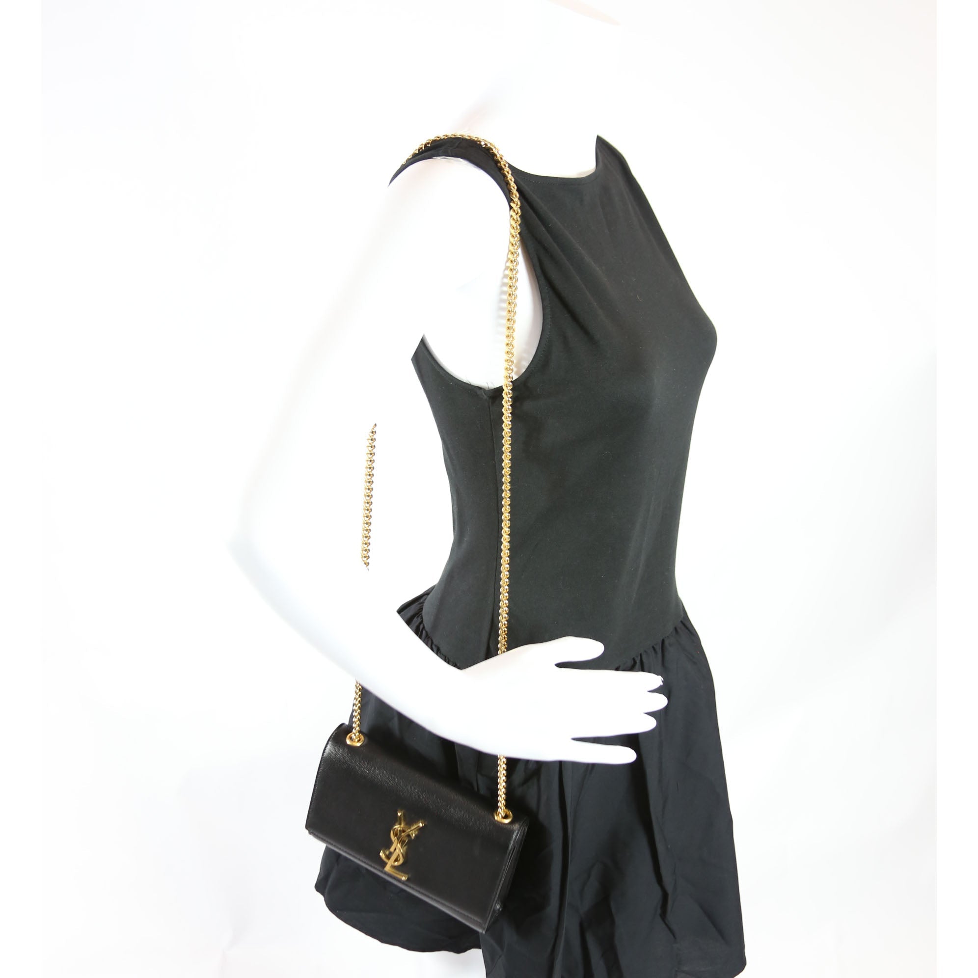 Kate Satchel Grain De Poudre Small 354121 Black