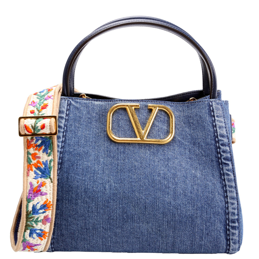 Alltime Medium Denim With Embroidered Strap Blue/Multicolor