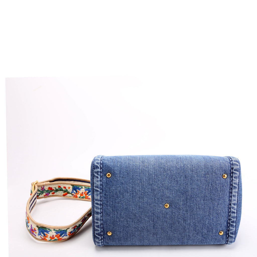 Alltime Medium Denim With Embroidered Strap Blue/Multicolor