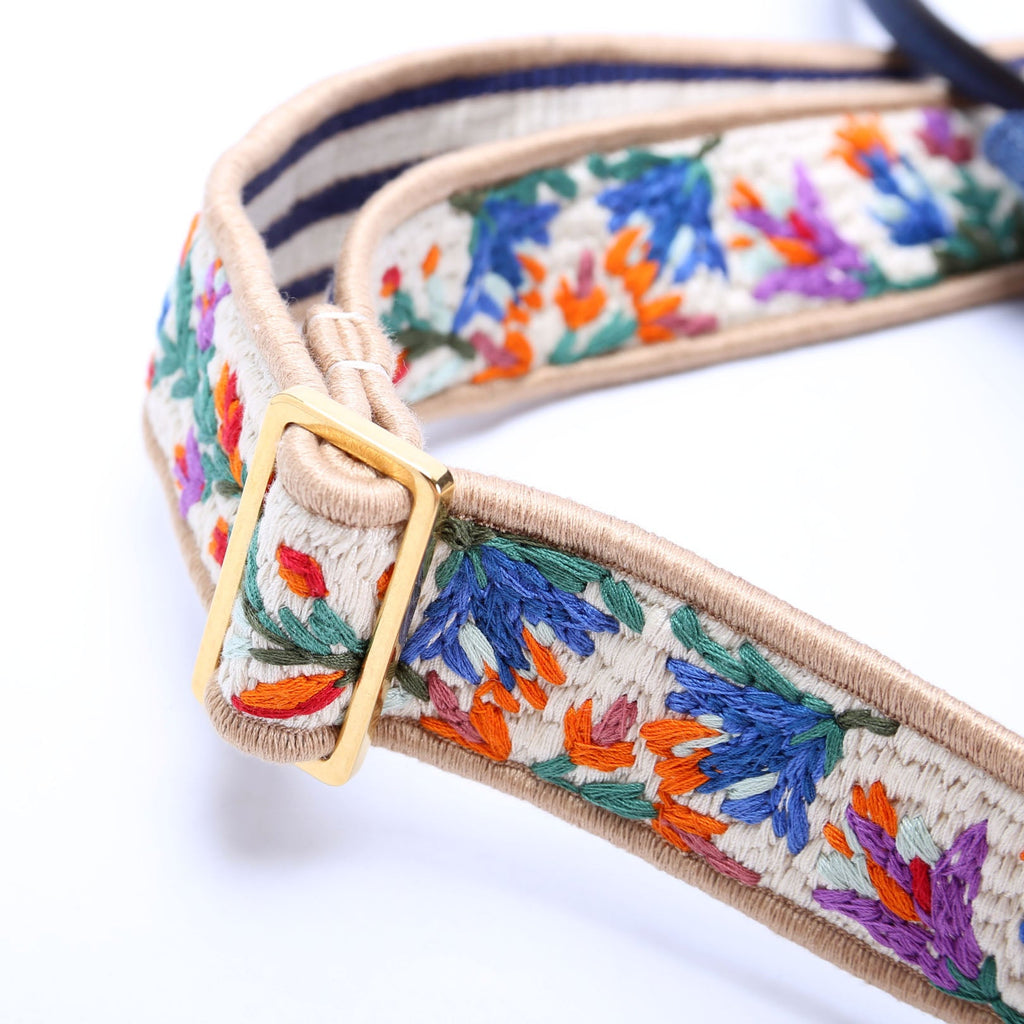 Alltime Medium Denim With Embroidered Strap Blue/Multicolor