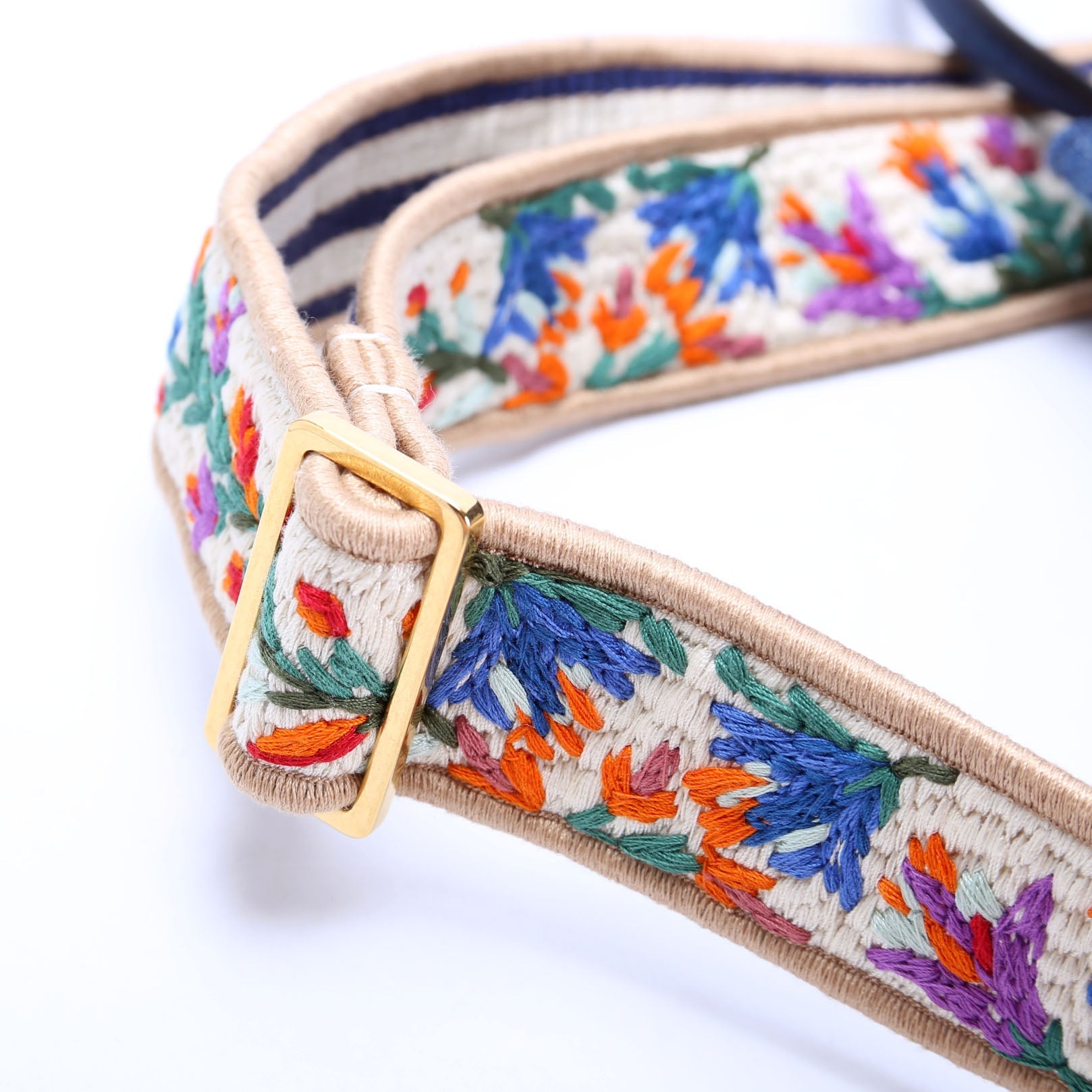Alltime Medium Denim With Embroidered Strap Blue/Multicolor