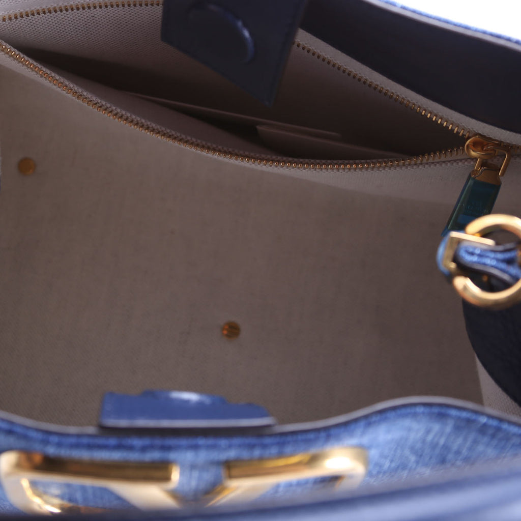 Alltime Medium Denim With Embroidered Strap Blue/Multicolor