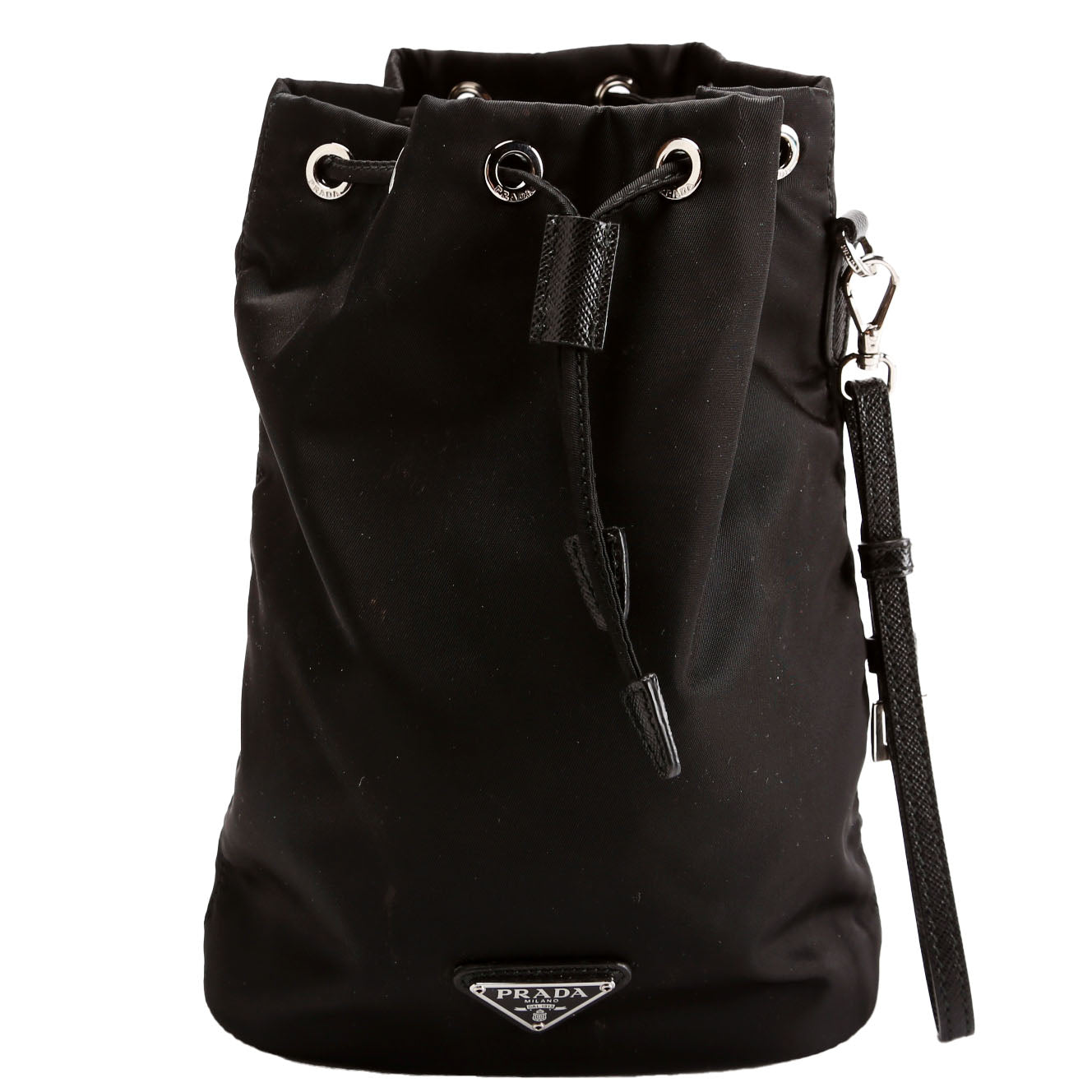 Prada 1NS369 Re-Nylon Drawstring Pouch Black