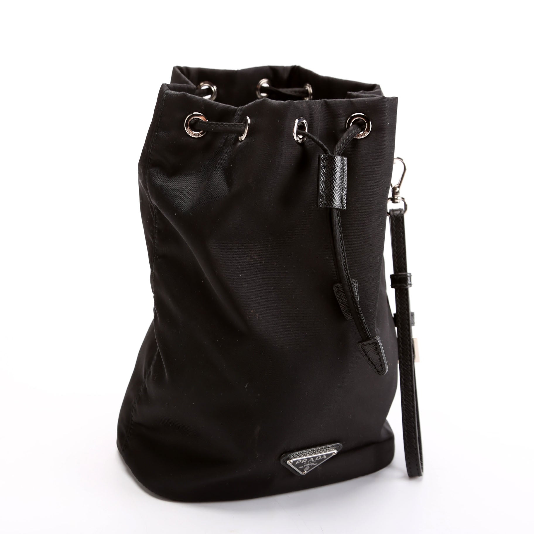 Prada 1NS369 Re-Nylon Drawstring Pouch Black