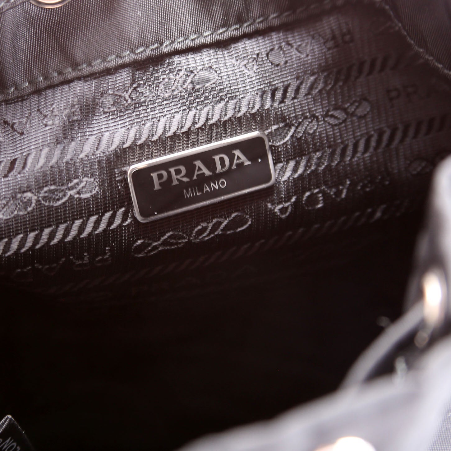 Prada 1NS369 Re-Nylon Drawstring Pouch Black