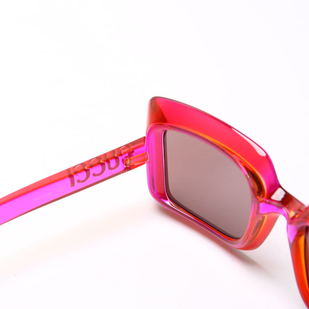 GG1718S Square Transparent Sunglasses Pink/Red
