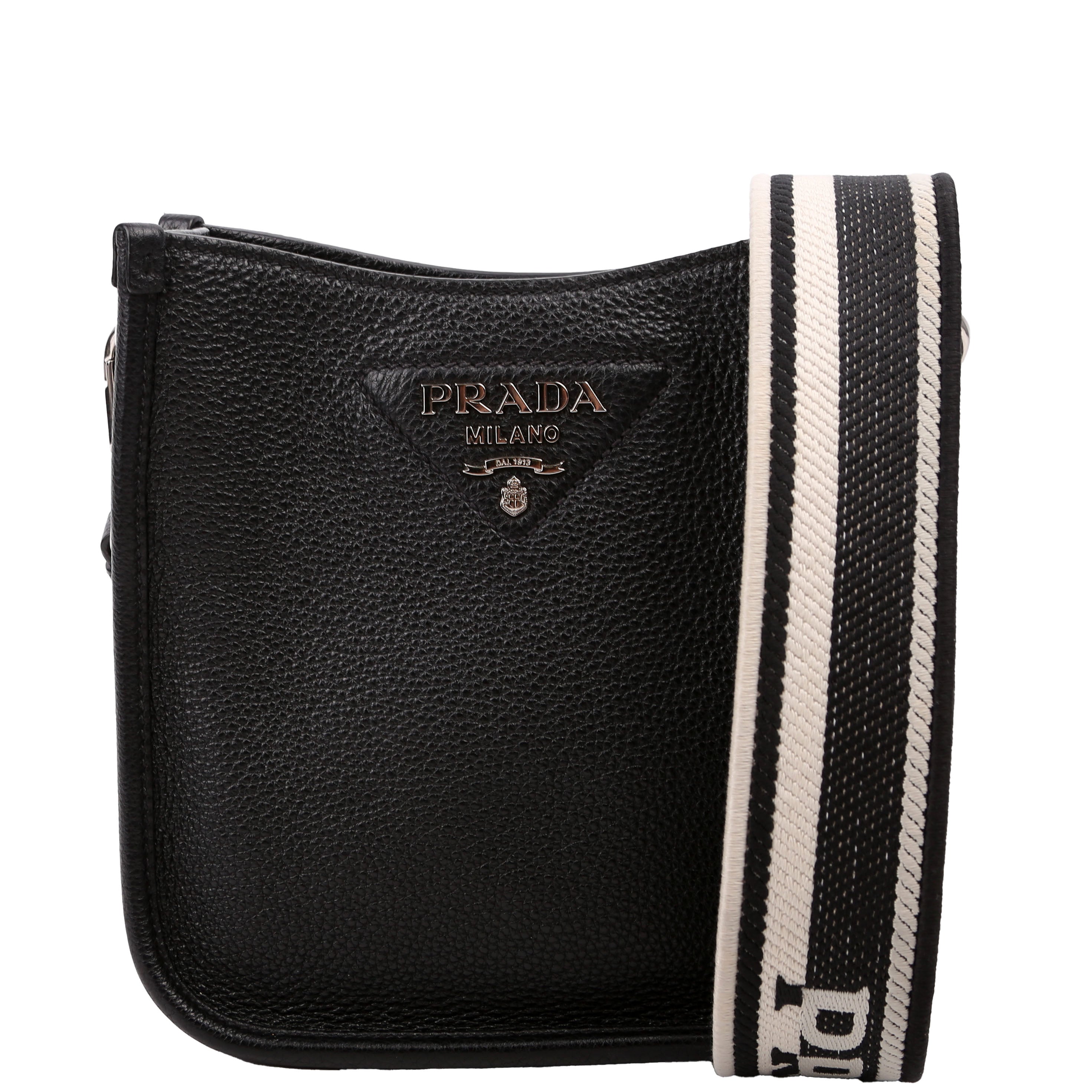 1BH191 Leather Mini Shoulder Bag Black