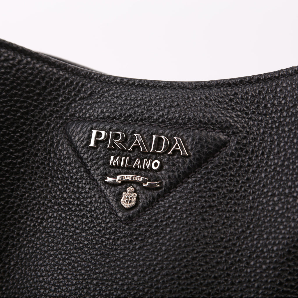 1BH191 Leather Mini Shoulder Bag Black