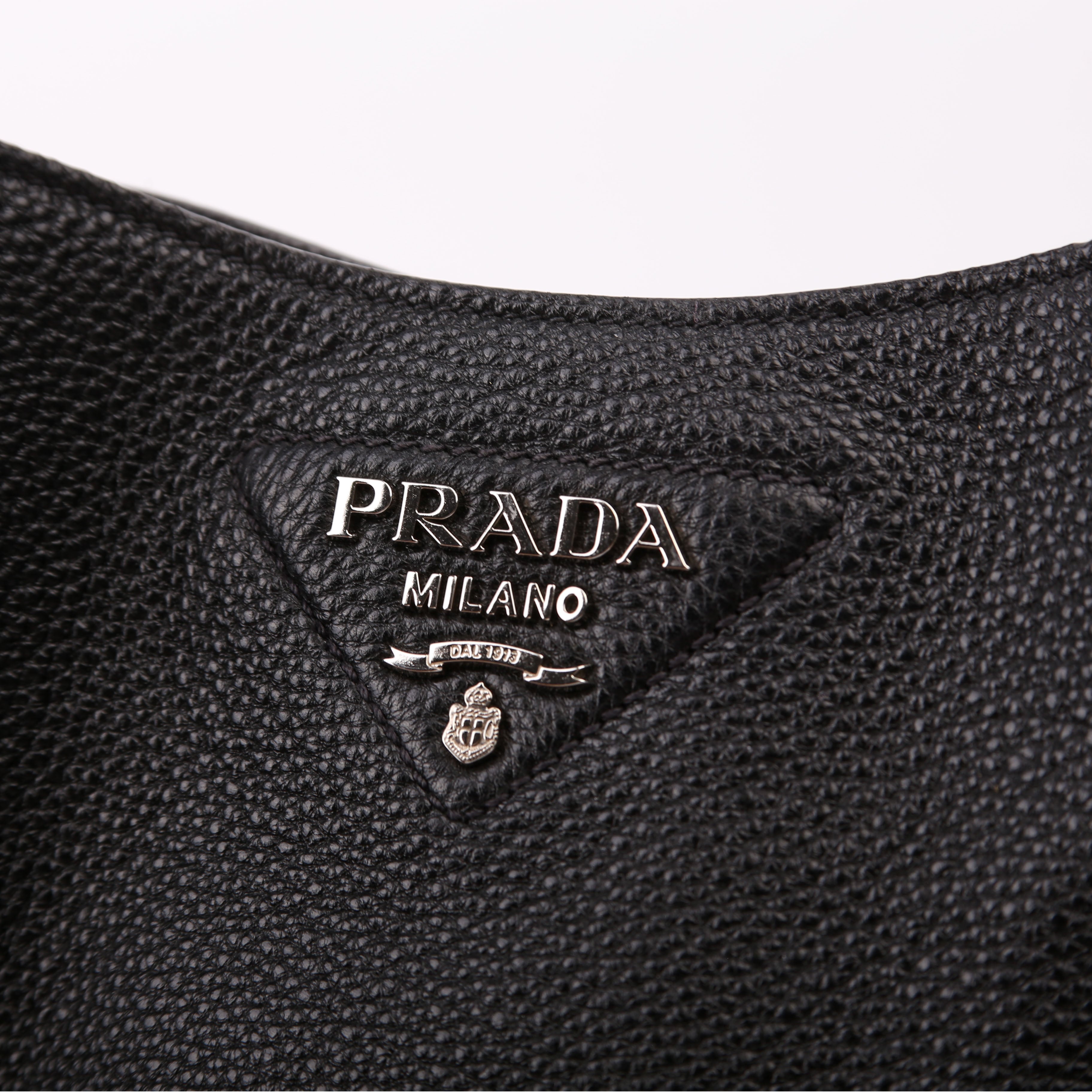 1BH191 Leather Mini Shoulder Bag Black